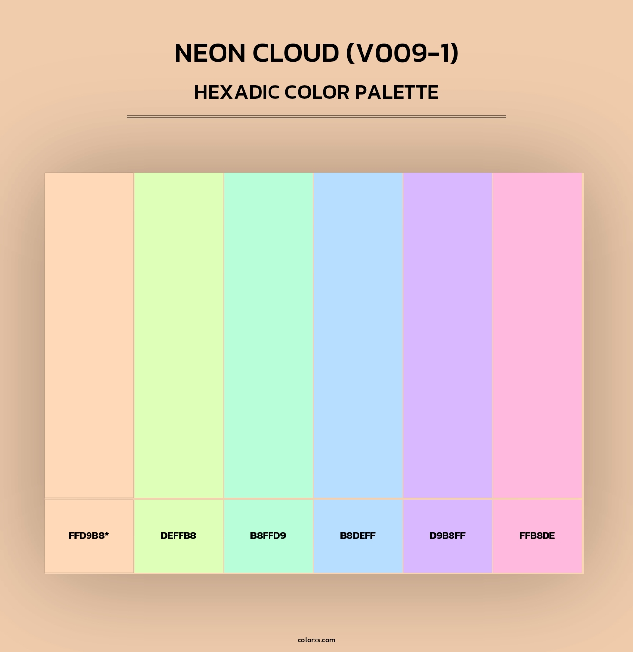 Neon Cloud (V009-1) - Hexadic Color Palette