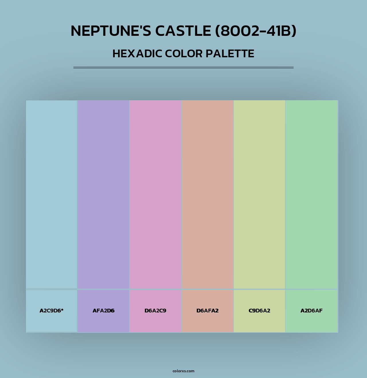 Neptune's Castle (8002-41B) - Hexadic Color Palette