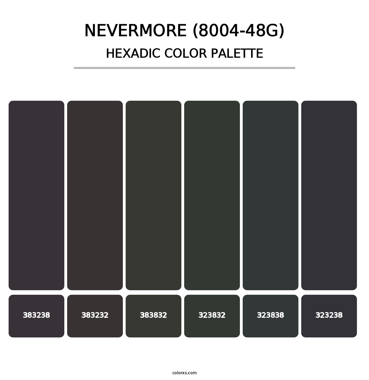 Nevermore (8004-48G) - Hexadic Color Palette