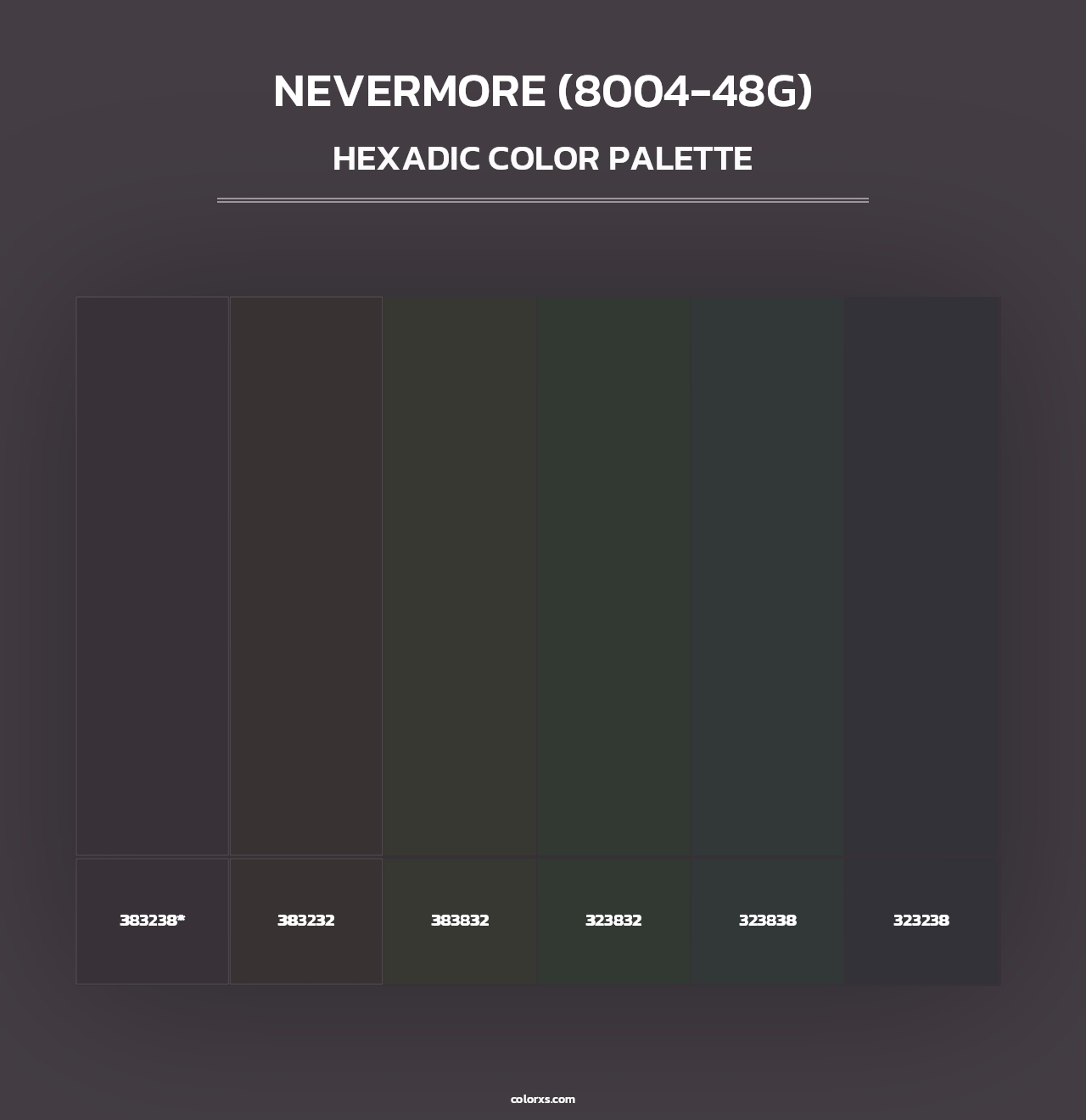 Nevermore (8004-48G) - Hexadic Color Palette