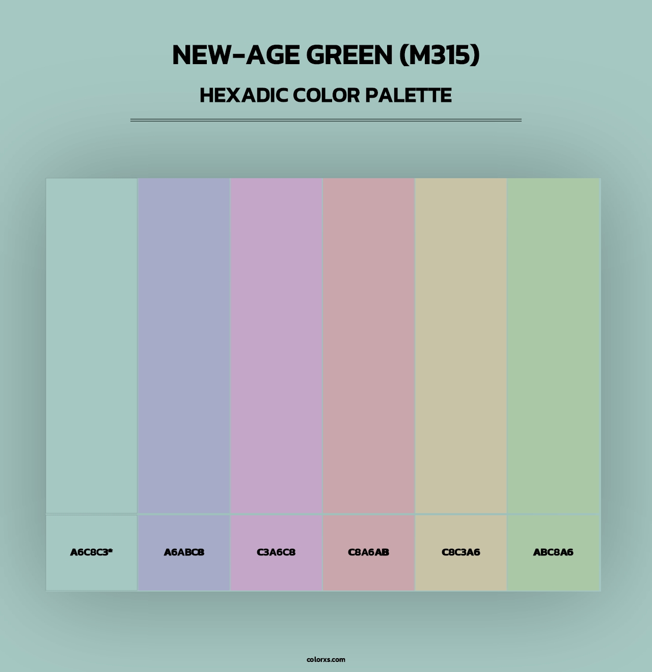 New-Age Green (M315) - Hexadic Color Palette