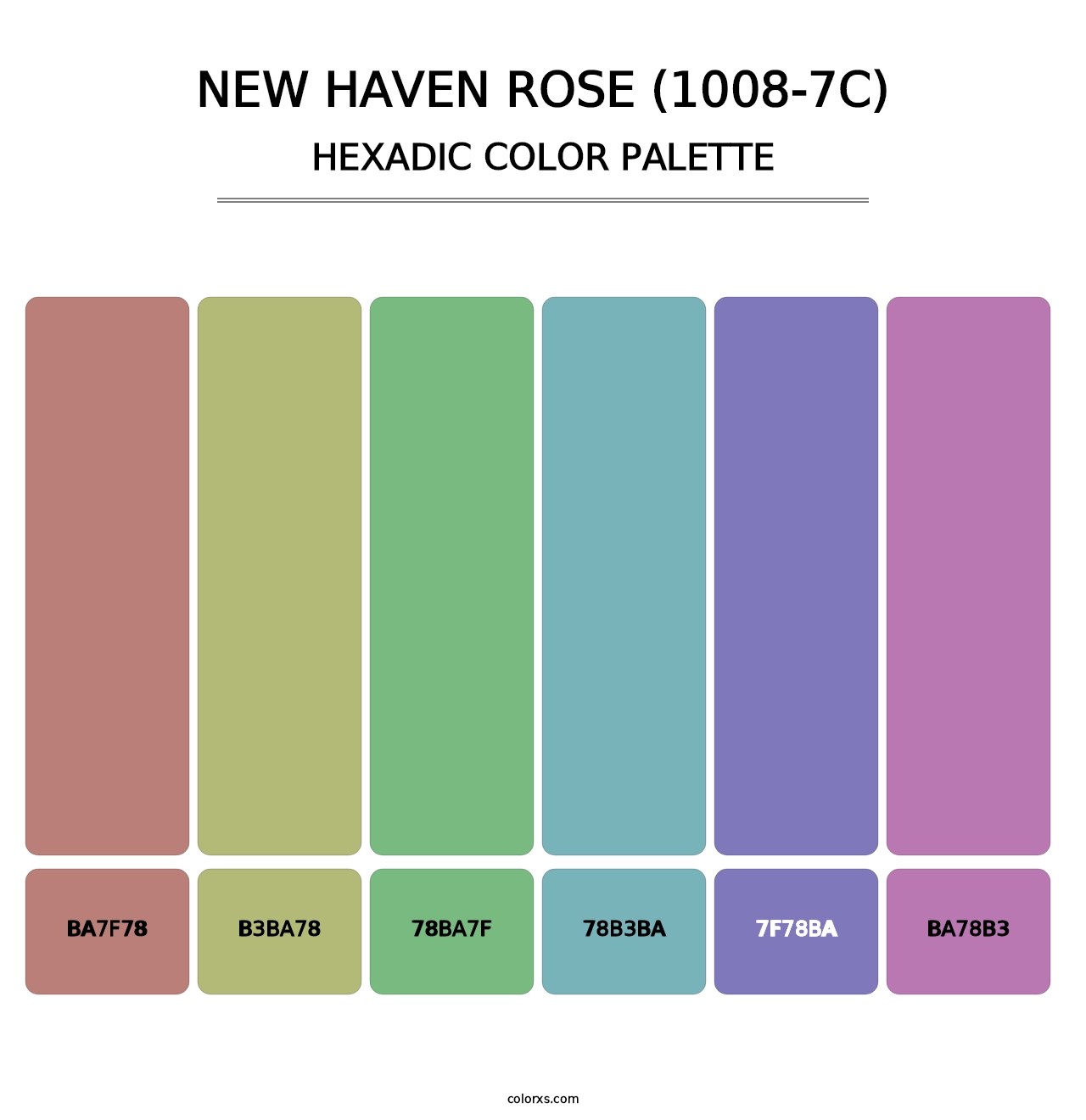New Haven Rose (1008-7C) - Hexadic Color Palette