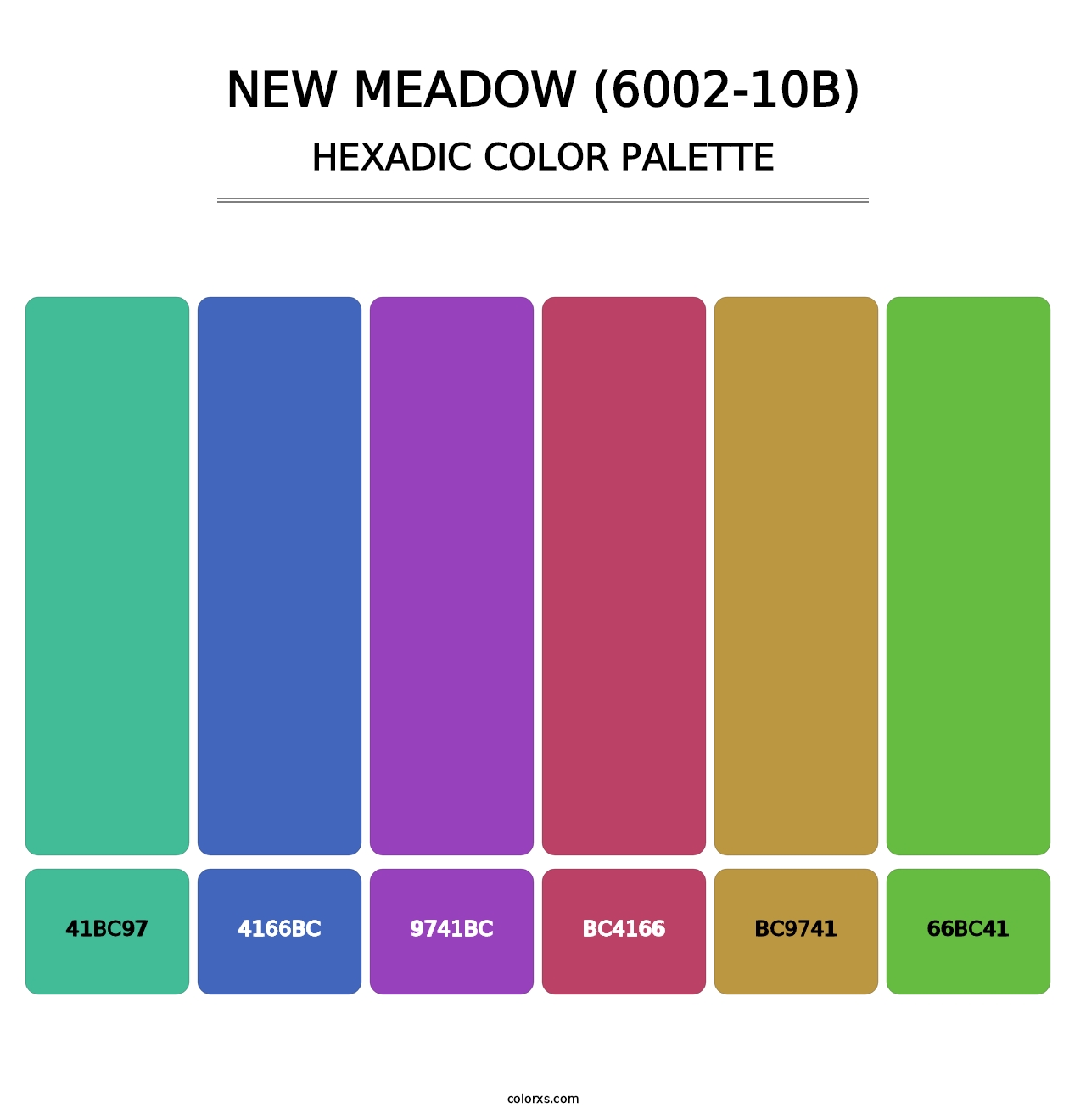 New Meadow (6002-10B) - Hexadic Color Palette