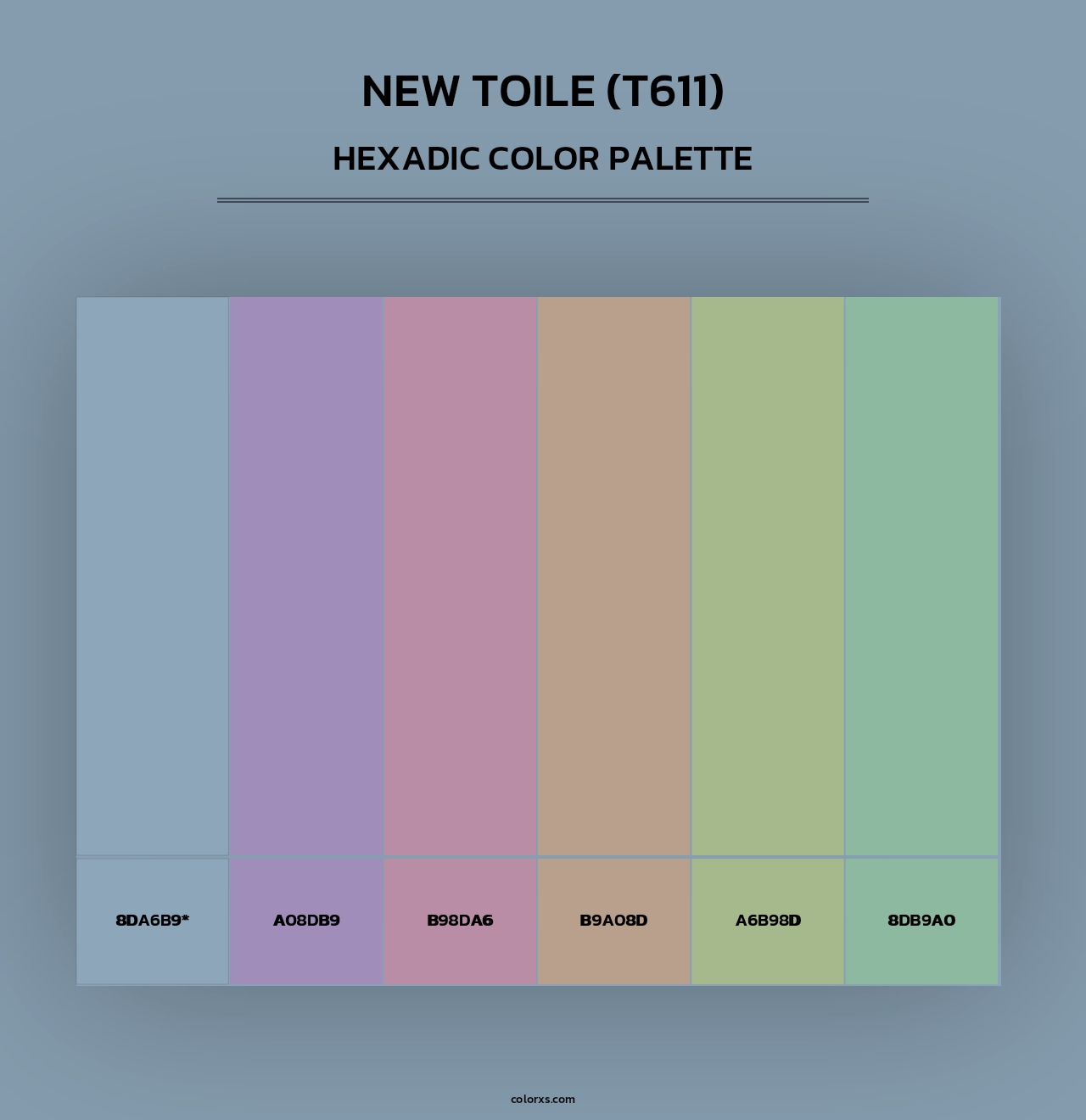 New Toile (T611) - Hexadic Color Palette