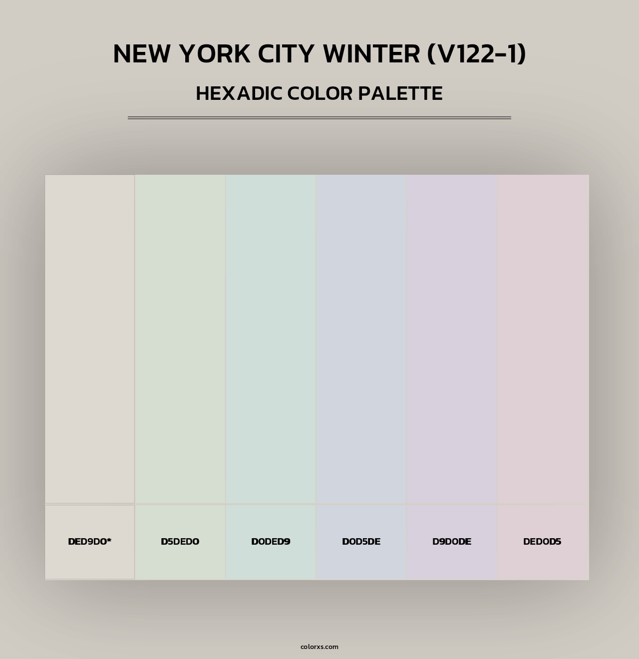 New York City Winter (V122-1) - Hexadic Color Palette