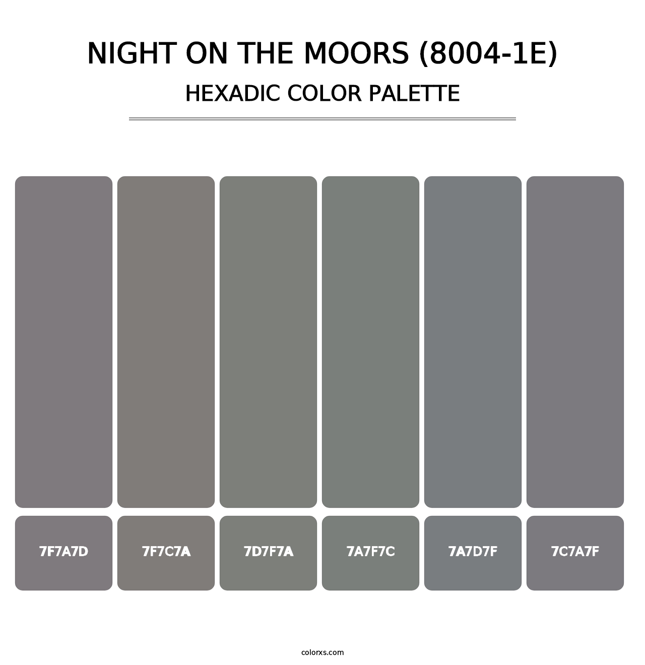 Night on the Moors (8004-1E) - Hexadic Color Palette
