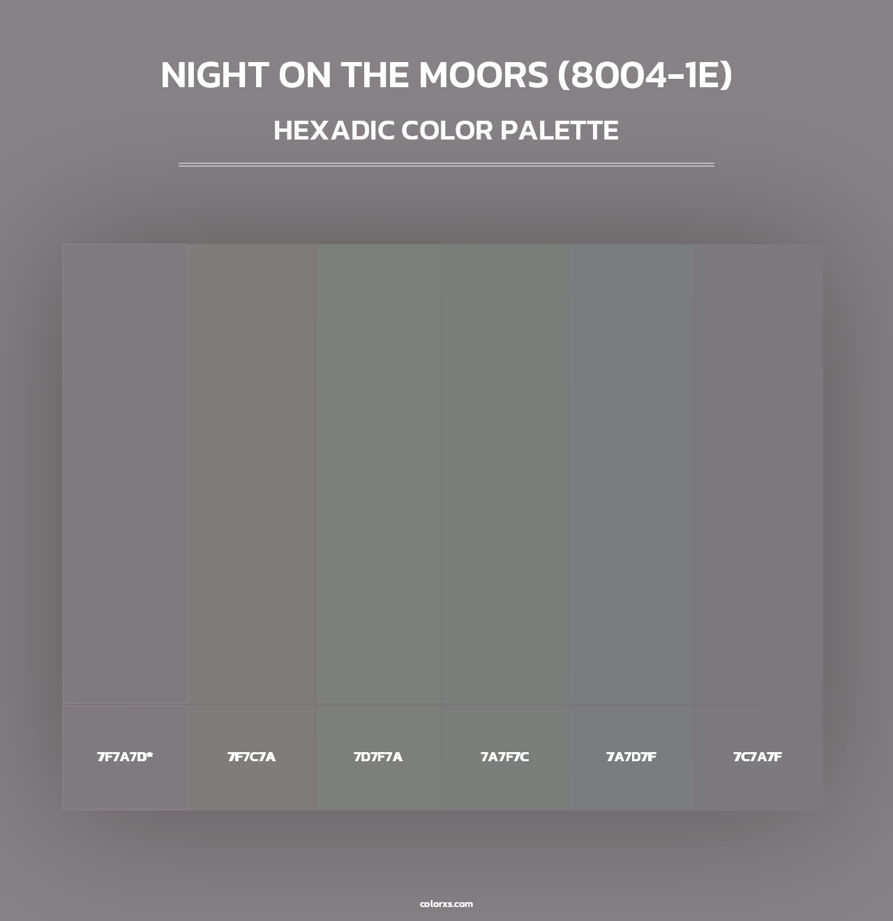 Night on the Moors (8004-1E) - Hexadic Color Palette