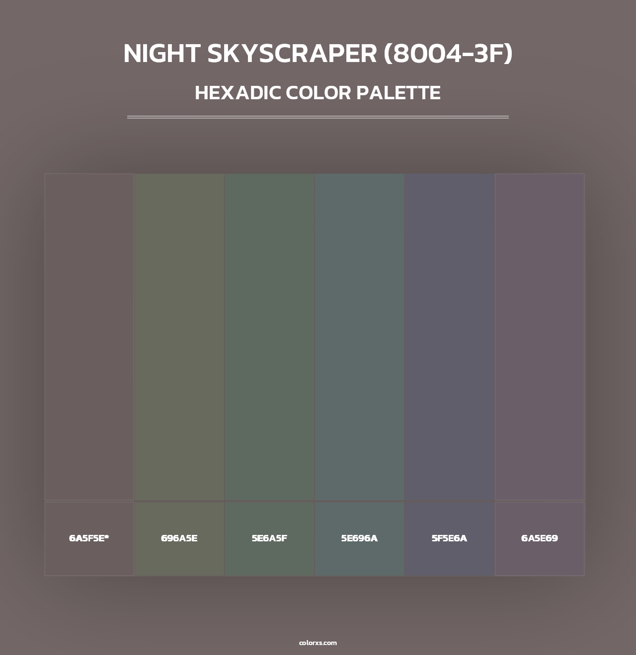 Night Skyscraper (8004-3F) - Hexadic Color Palette