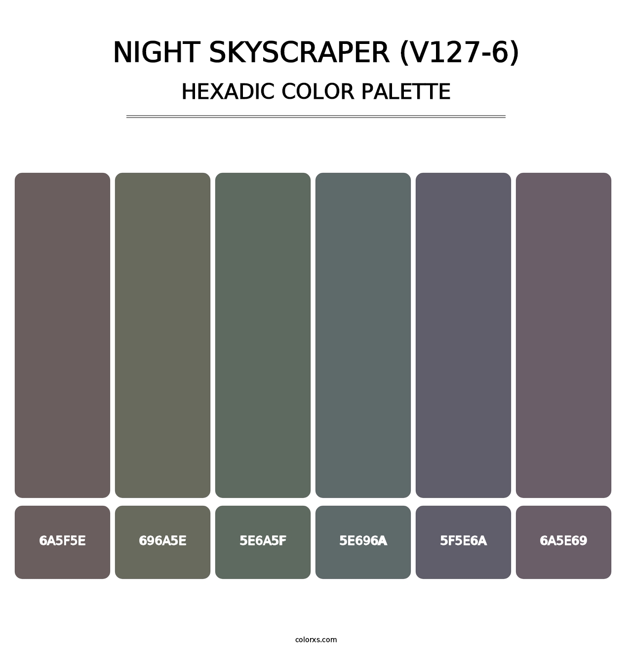 Night Skyscraper (V127-6) - Hexadic Color Palette