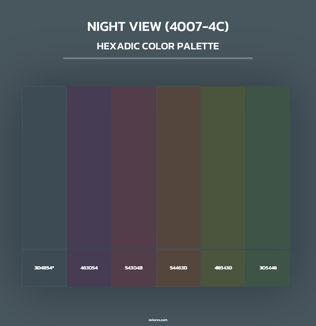 Night View (4007-4C) - Hexadic Color Palette