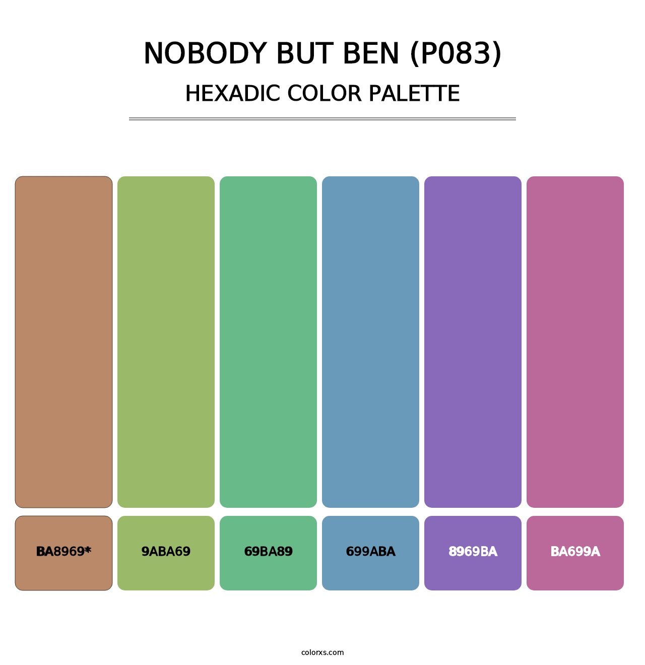 Nobody But Ben (P083) - Hexadic Color Palette