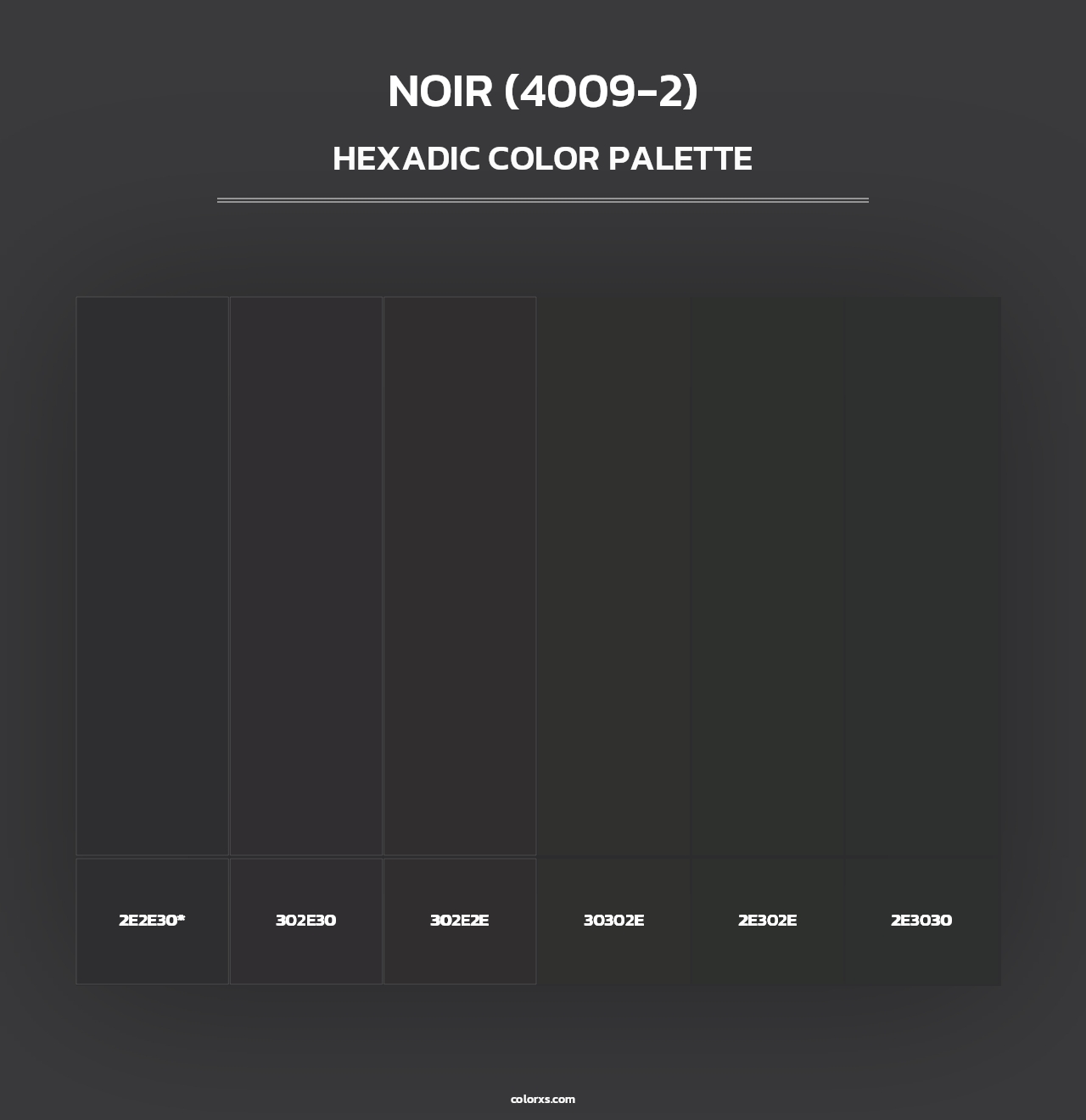 Noir (4009-2) - Hexadic Color Palette
