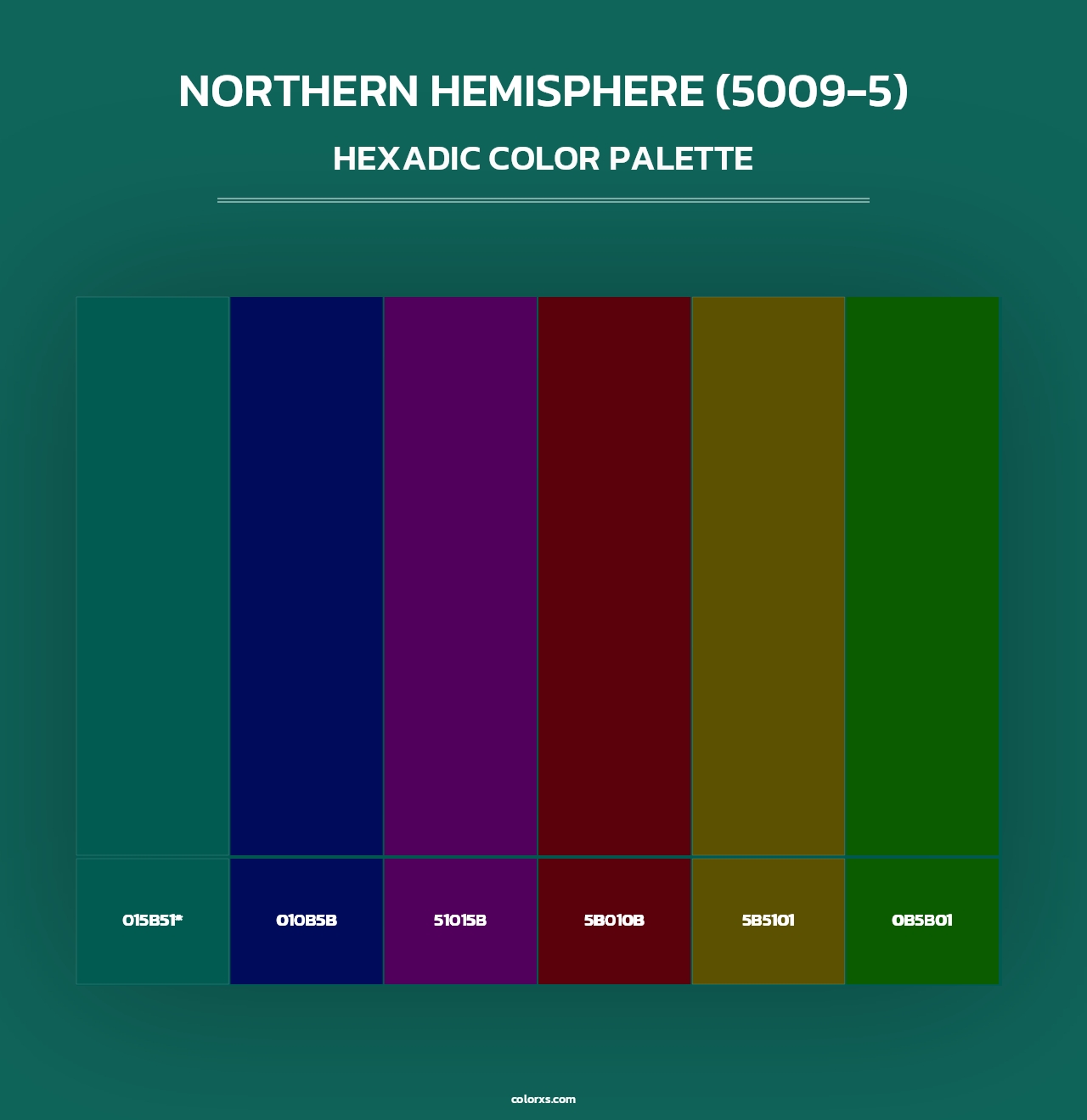 Northern Hemisphere (5009-5) - Hexadic Color Palette