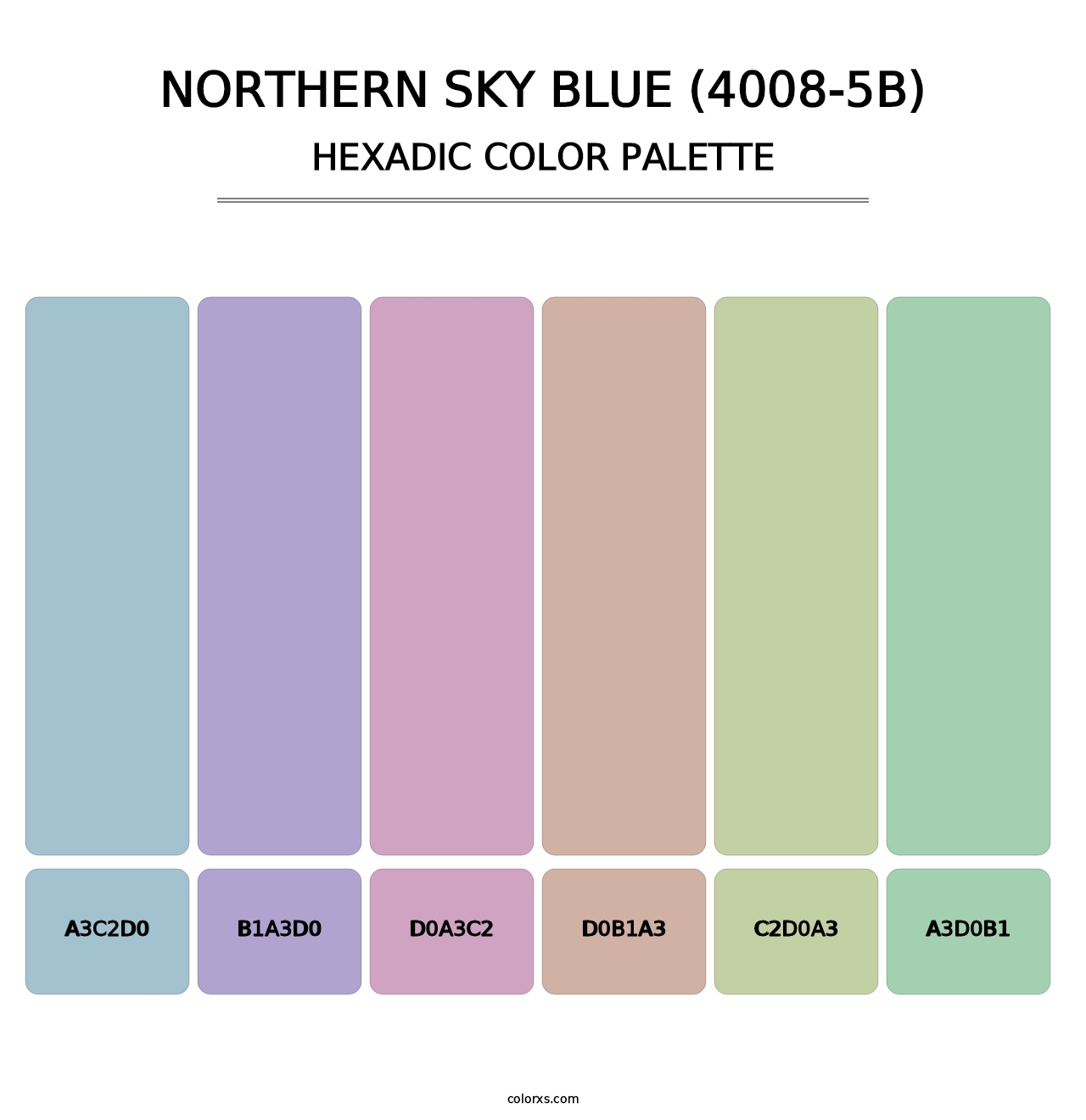 Northern Sky Blue (4008-5B) - Hexadic Color Palette