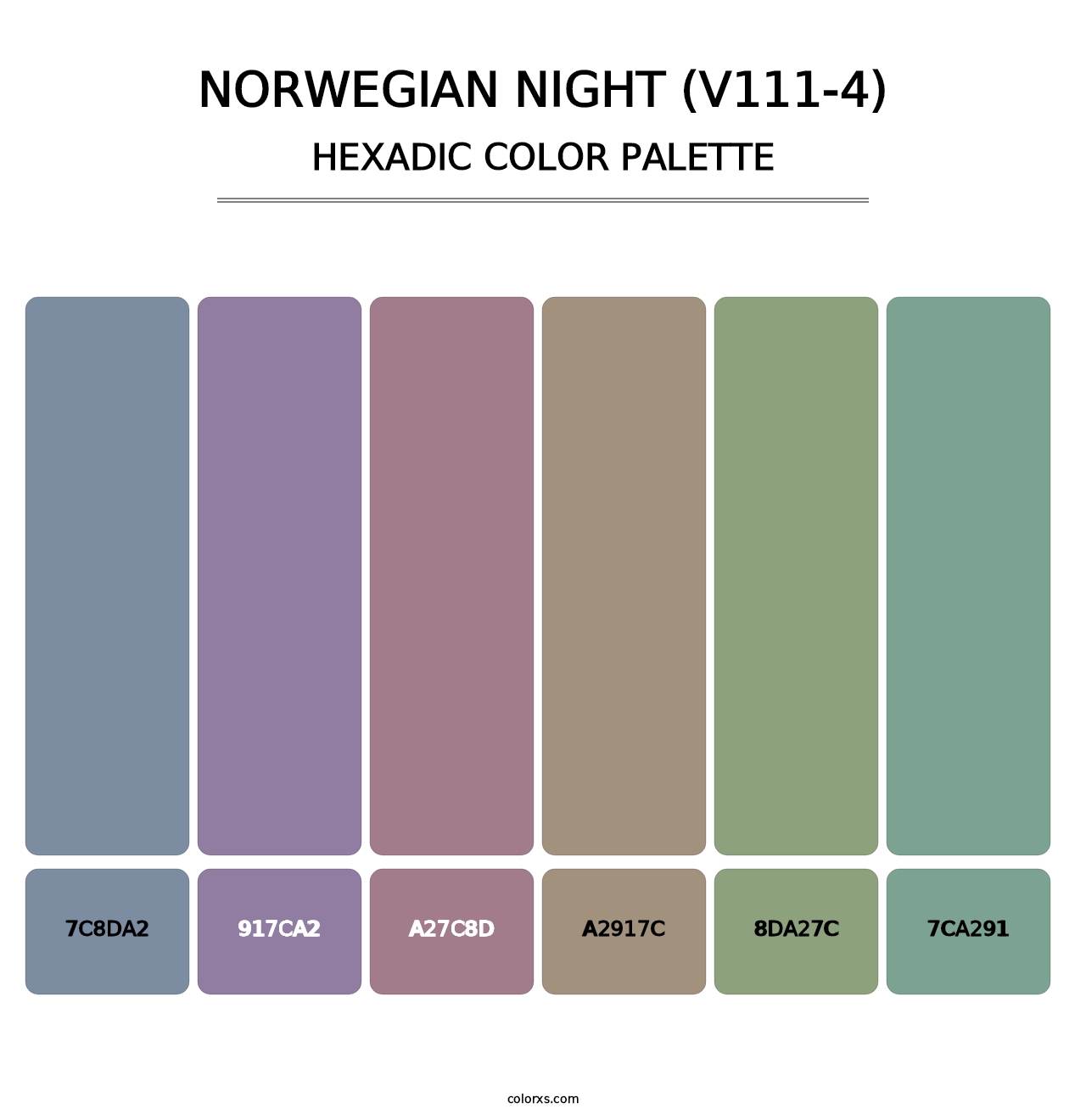Norwegian Night (V111-4) - Hexadic Color Palette