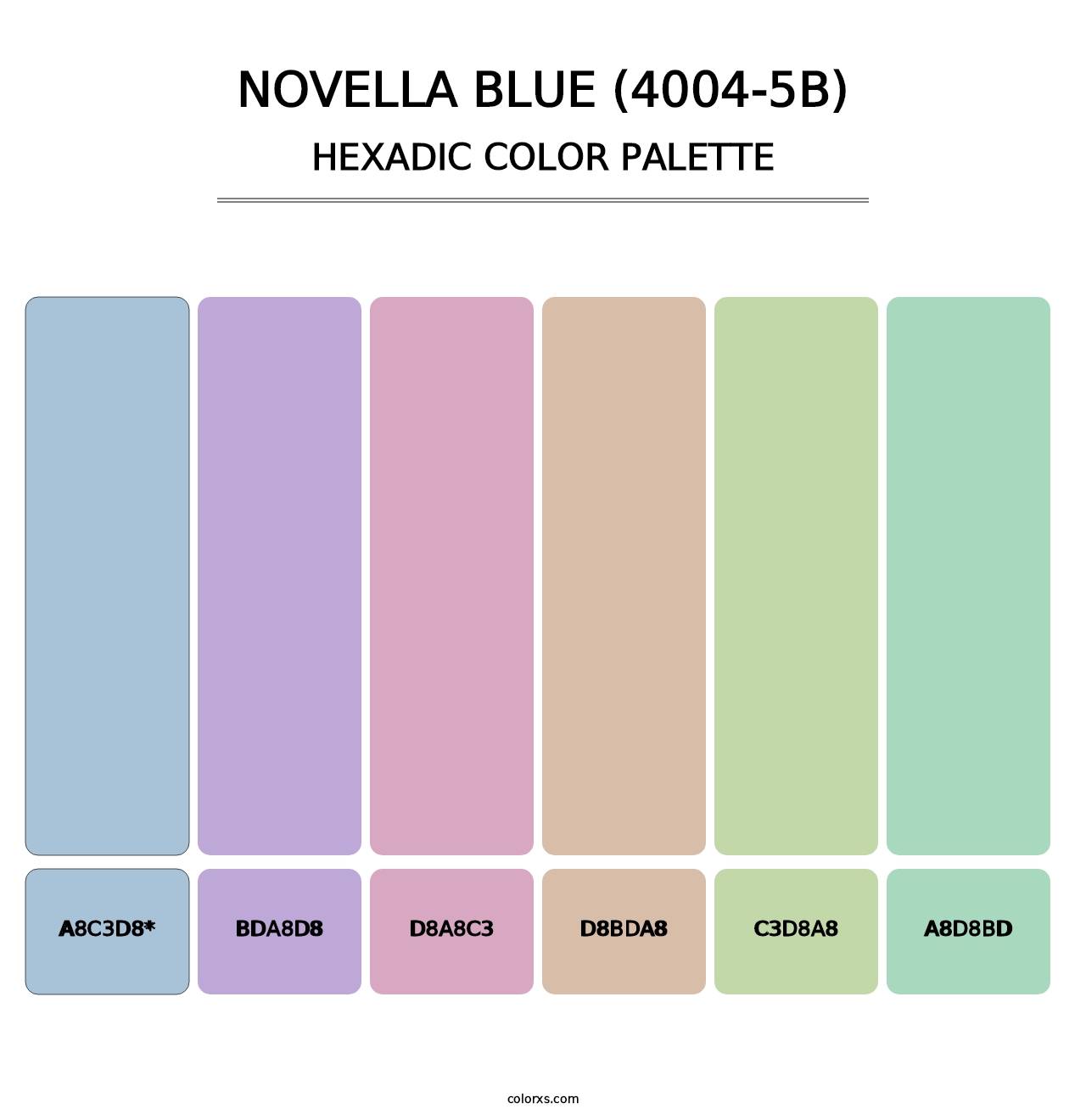 Novella Blue (4004-5B) - Hexadic Color Palette