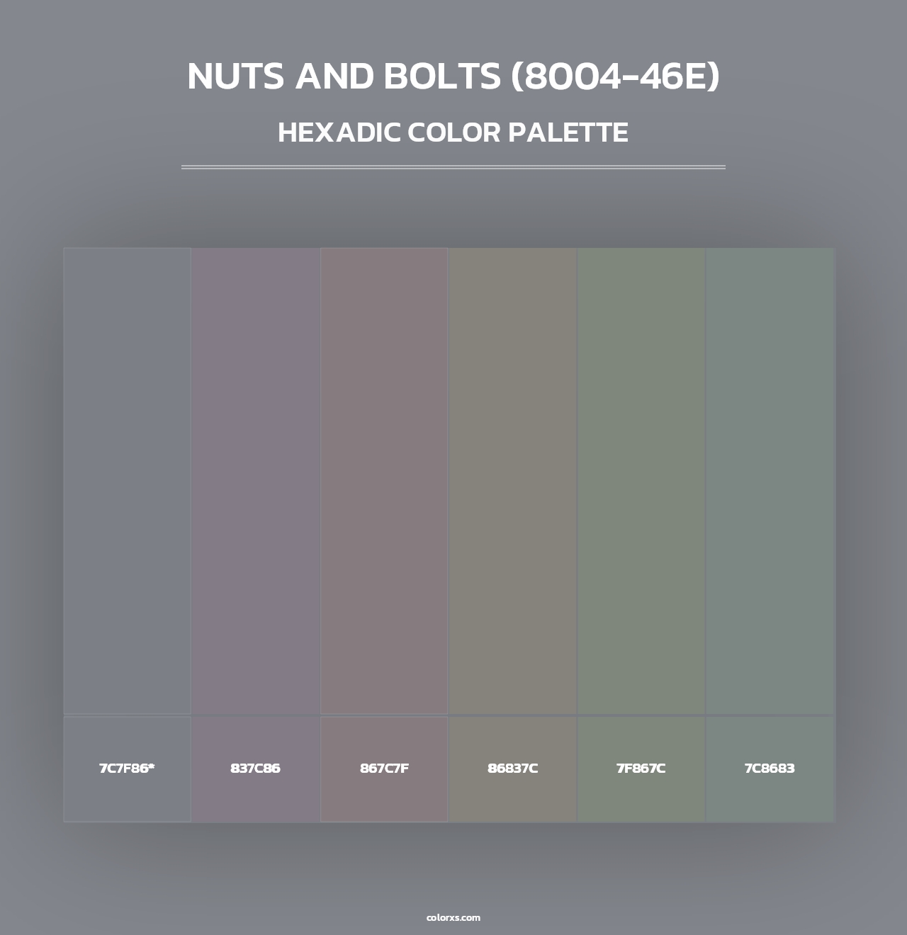 Nuts and Bolts (8004-46E) - Hexadic Color Palette