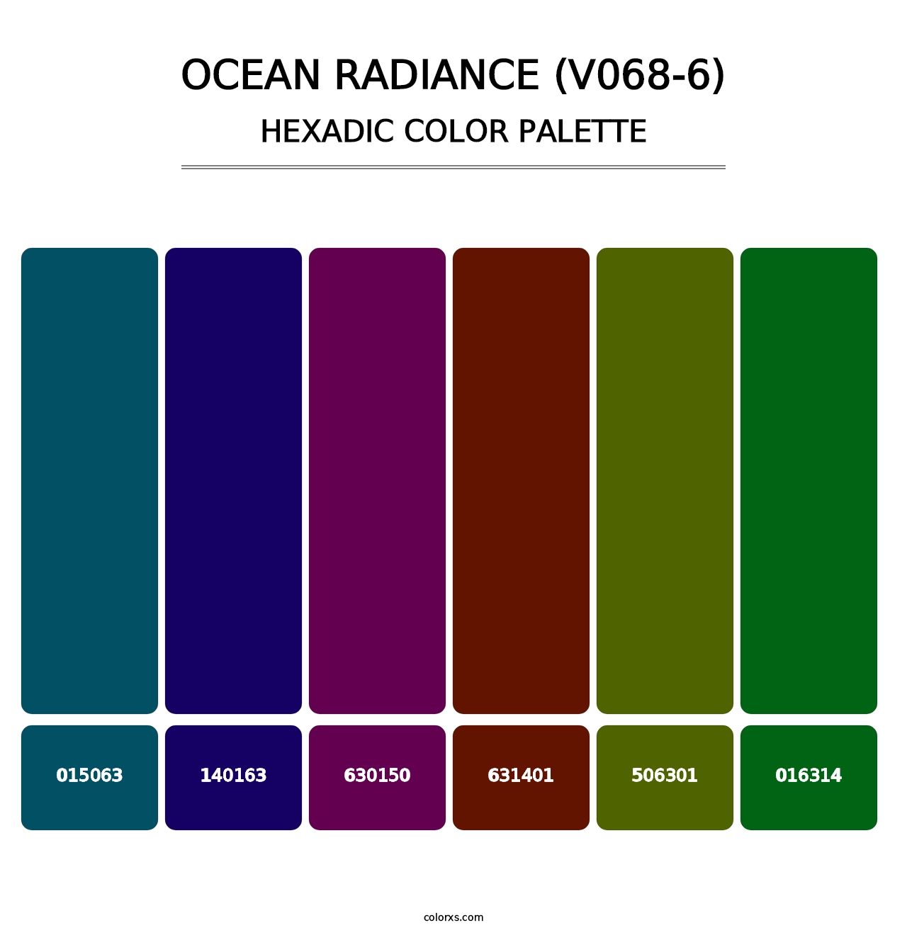 Ocean Radiance (V068-6) - Hexadic Color Palette