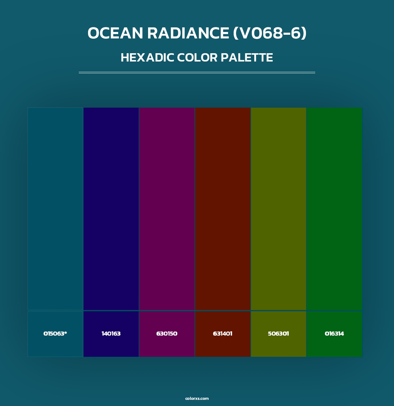 Ocean Radiance (V068-6) - Hexadic Color Palette