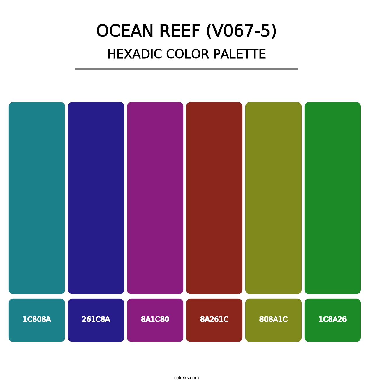 Ocean Reef (V067-5) - Hexadic Color Palette