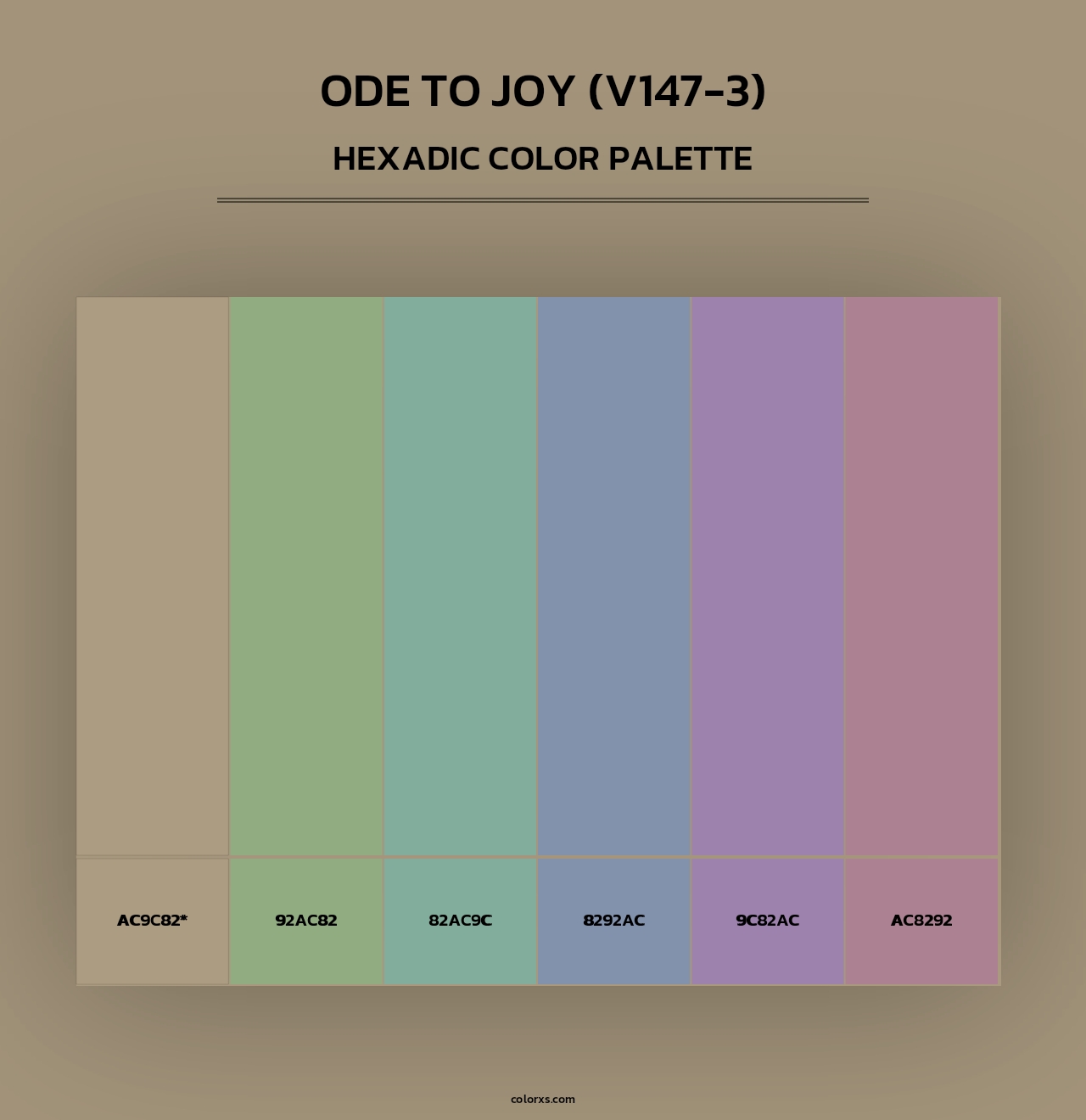 Ode to Joy (V147-3) - Hexadic Color Palette