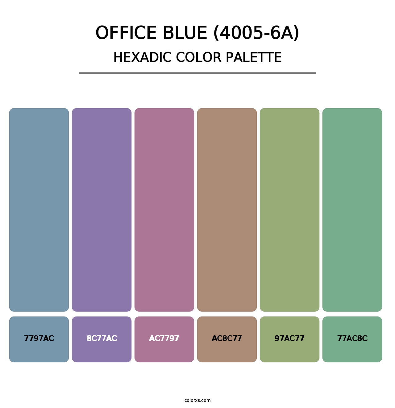 Office Blue (4005-6A) - Hexadic Color Palette