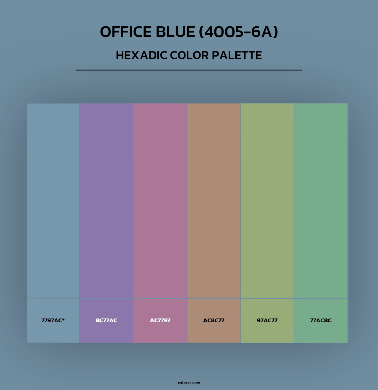 Office Blue (4005-6A) - Hexadic Color Palette