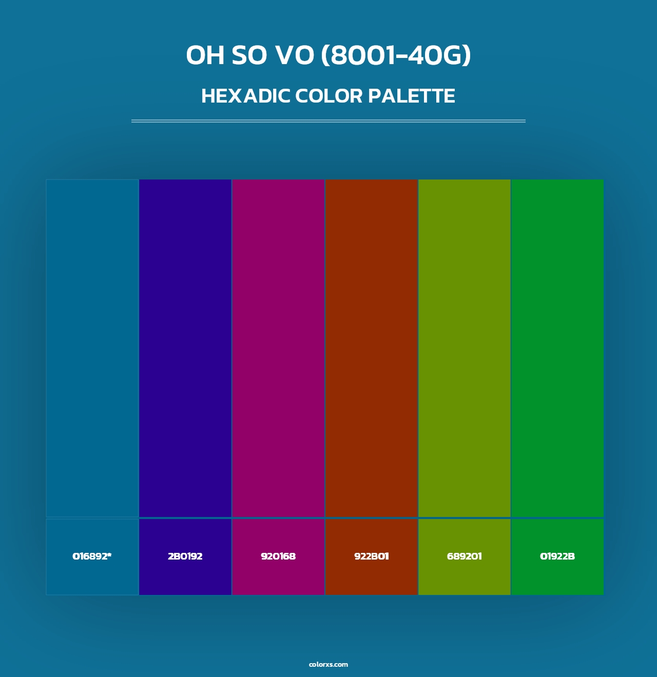 Oh So Vo (8001-40G) - Hexadic Color Palette