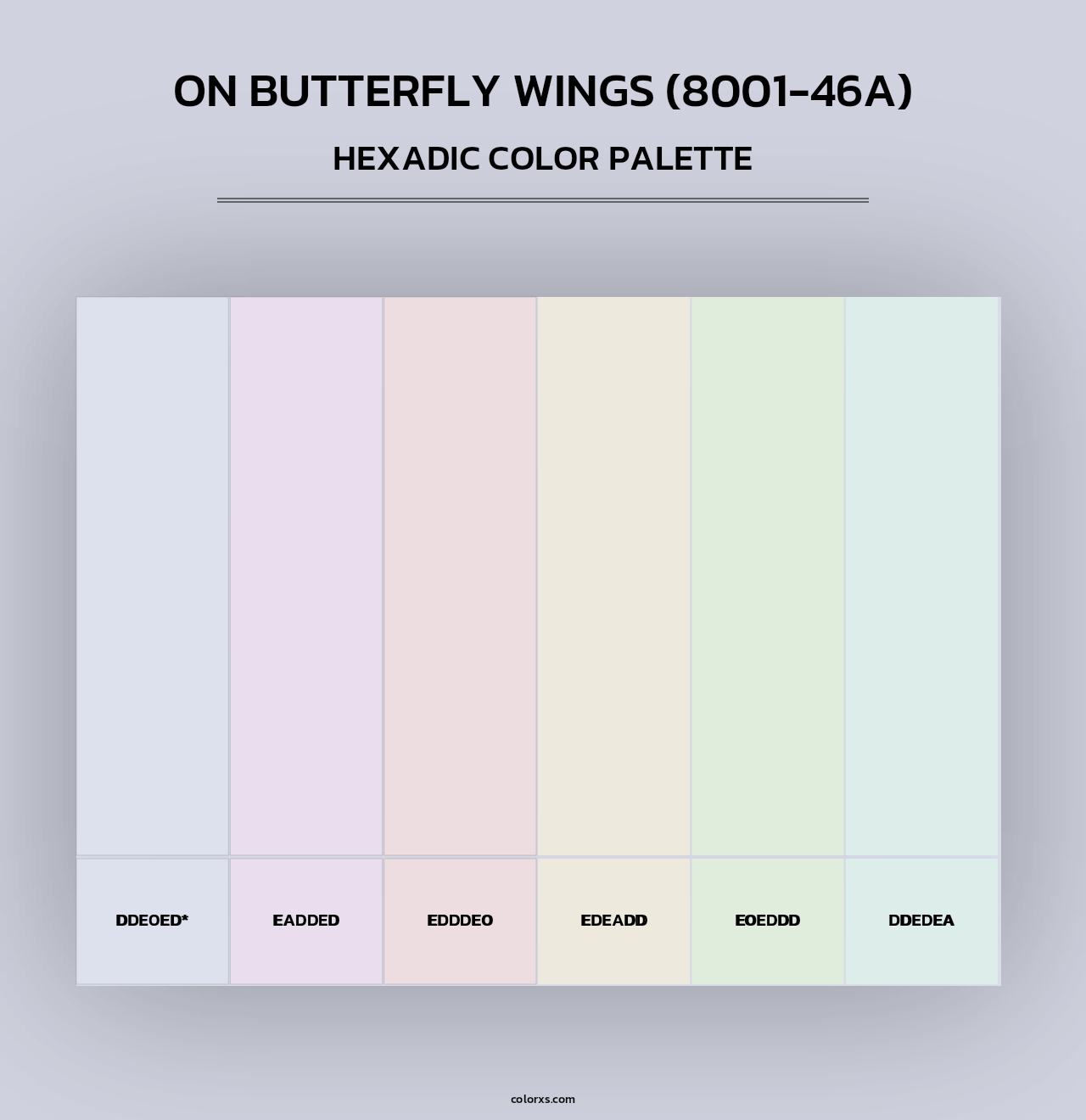 On Butterfly Wings (8001-46A) - Hexadic Color Palette