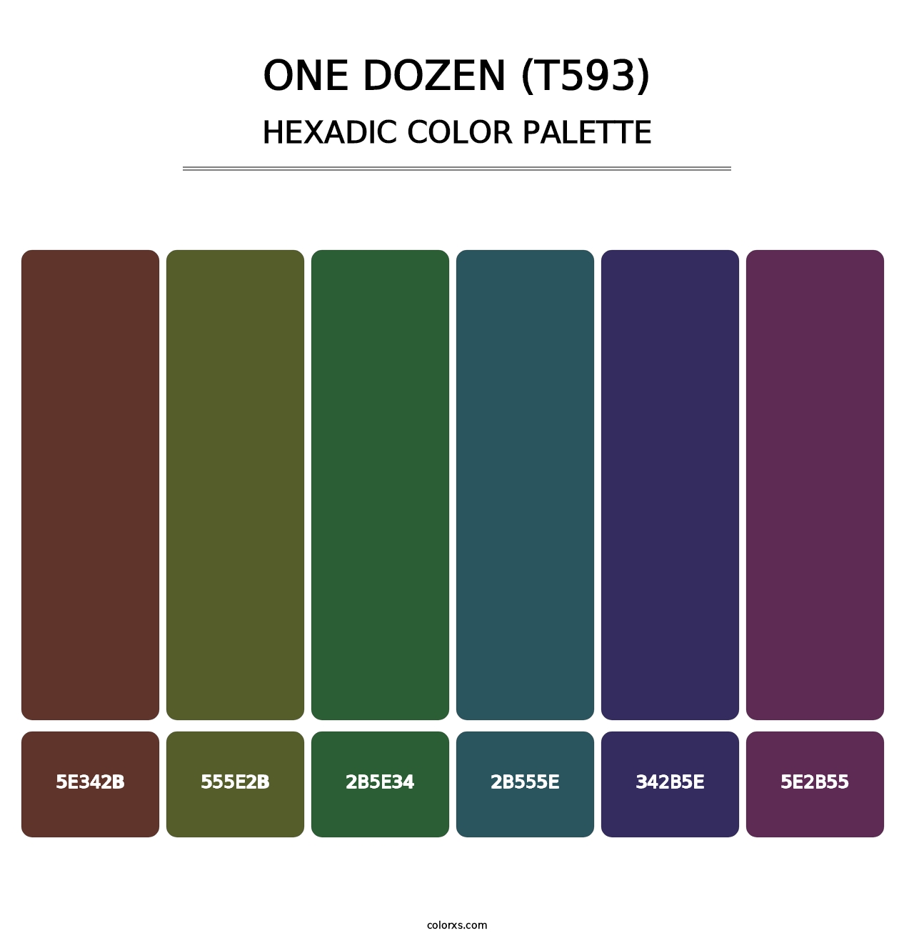 One Dozen (T593) - Hexadic Color Palette