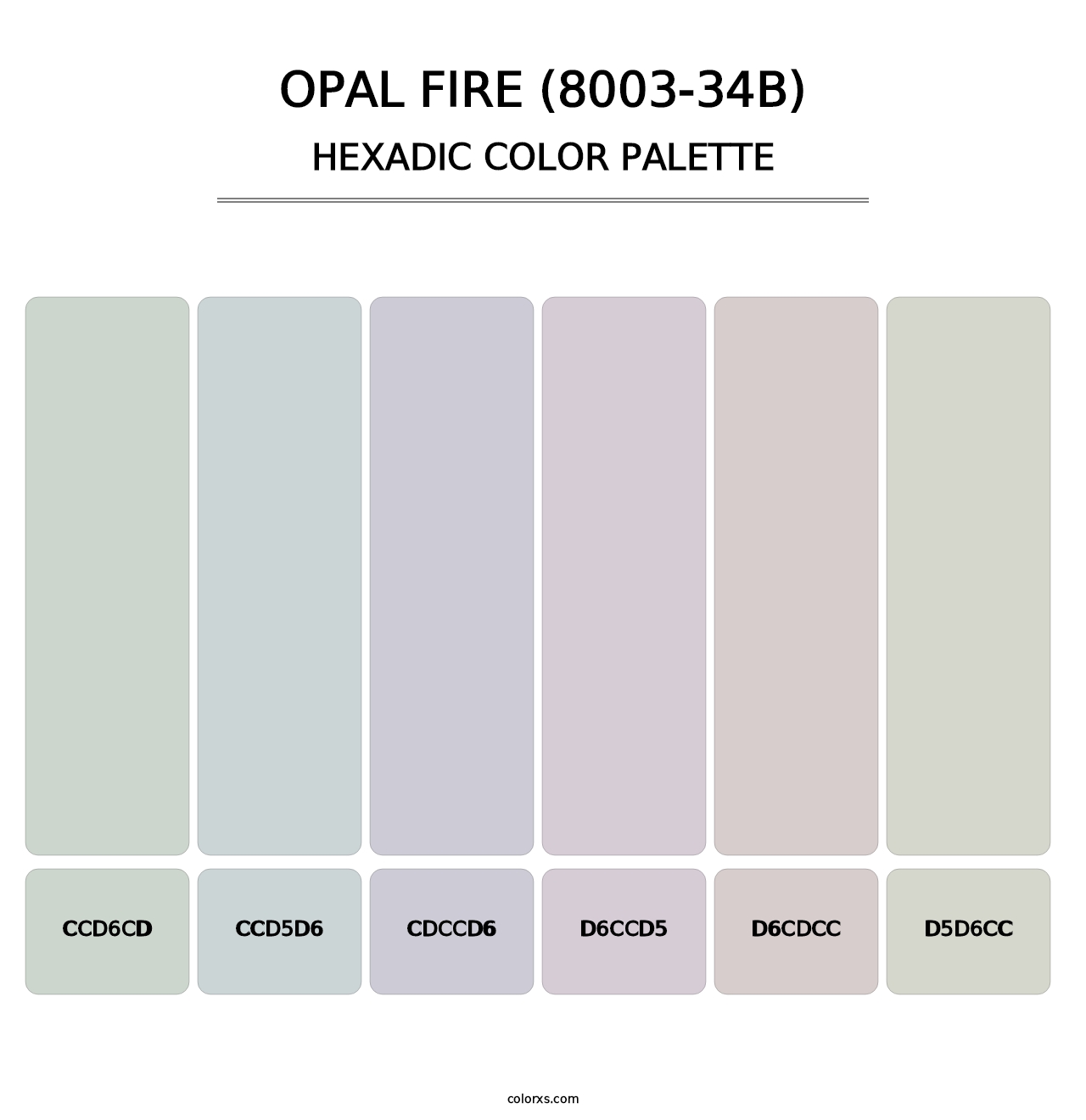 Opal Fire (8003-34B) - Hexadic Color Palette