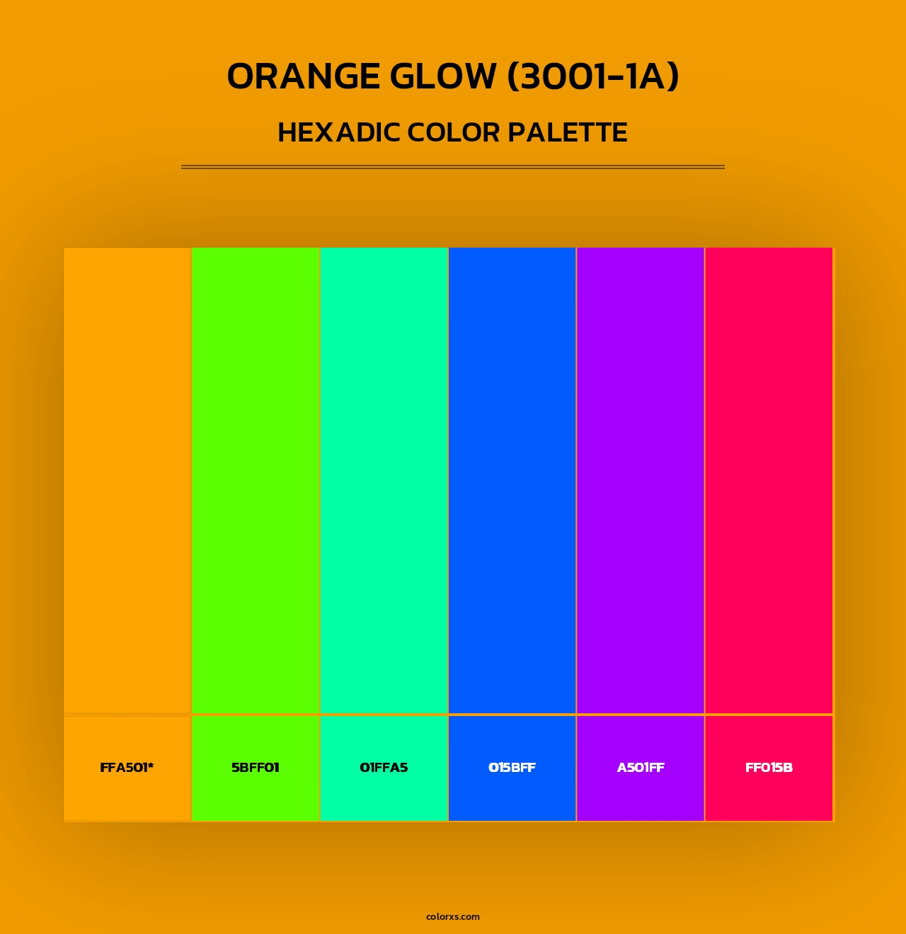 Orange Glow (3001-1A) - Hexadic Color Palette