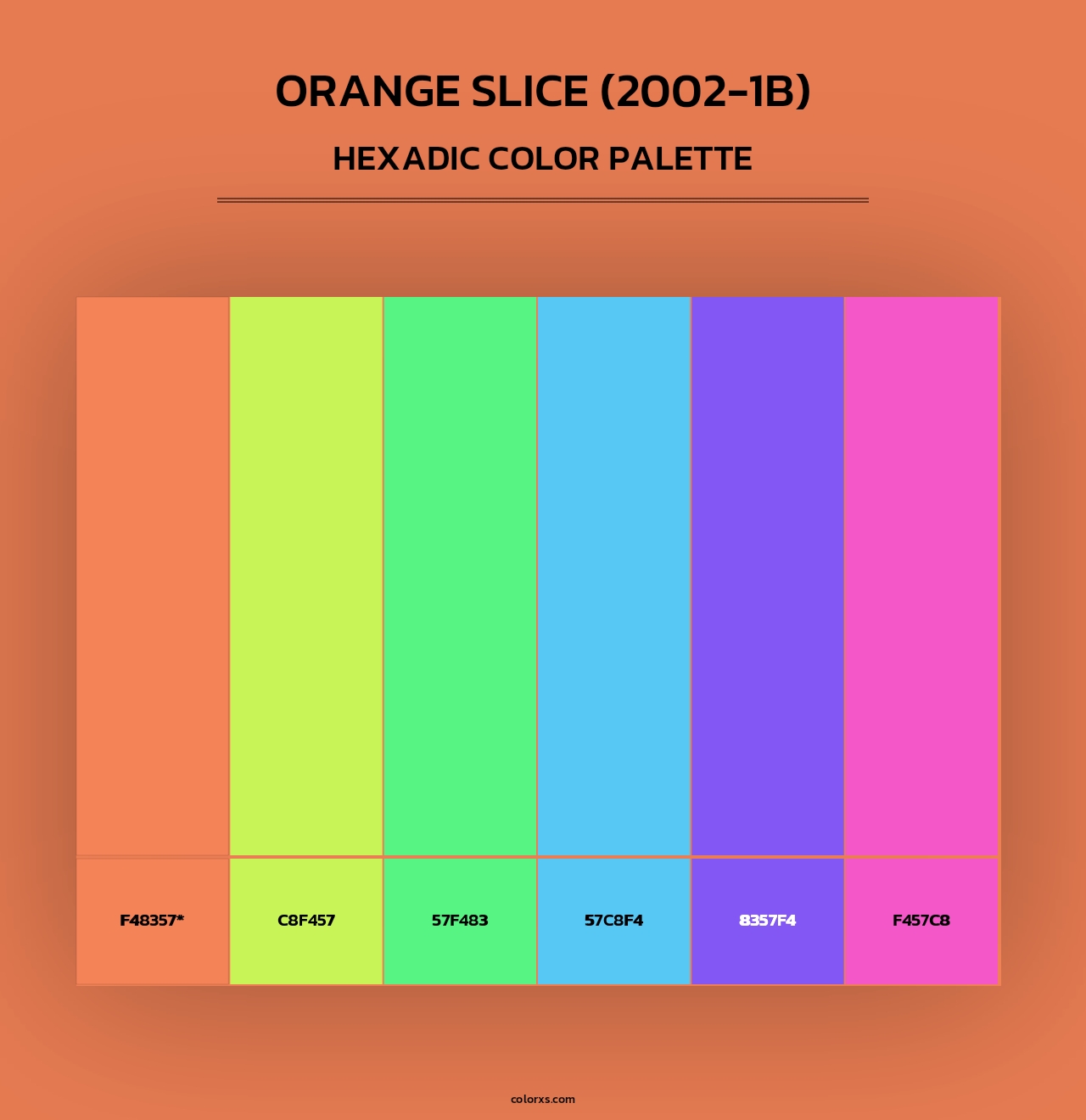 Orange Slice (2002-1B) - Hexadic Color Palette