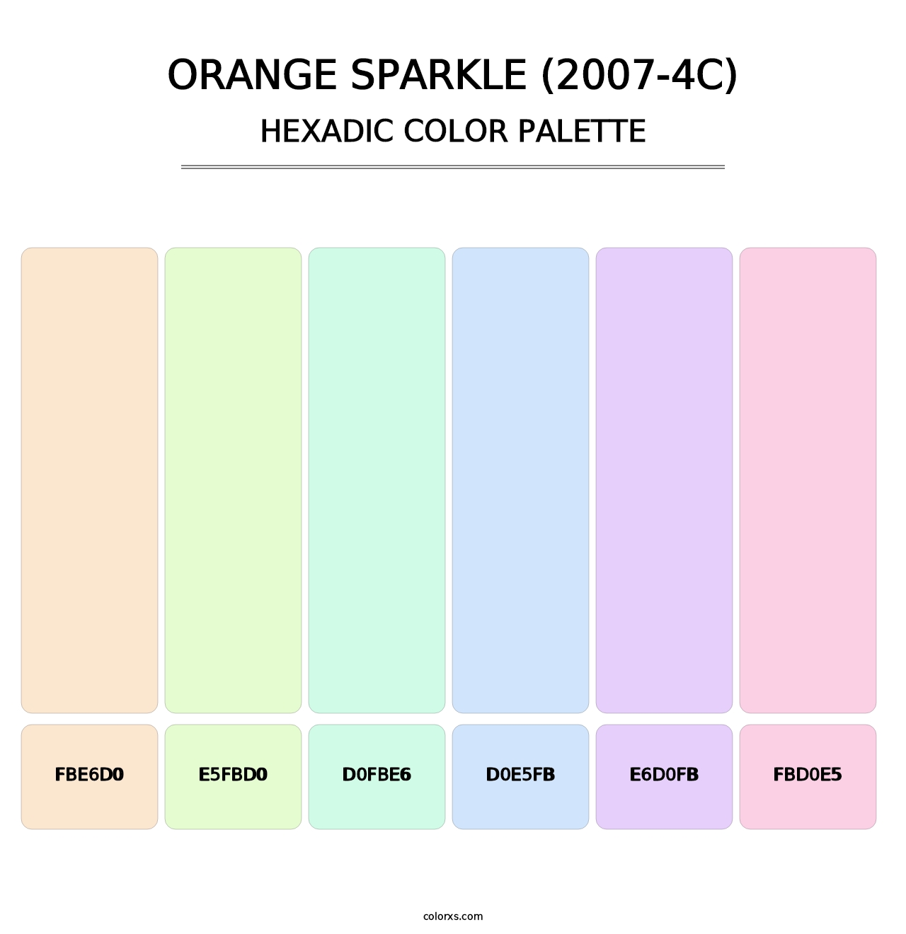 Orange Sparkle (2007-4C) - Hexadic Color Palette