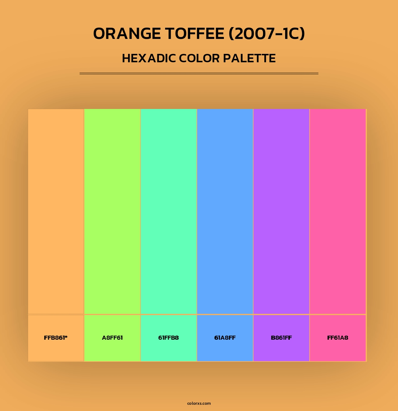 Orange Toffee (2007-1C) - Hexadic Color Palette