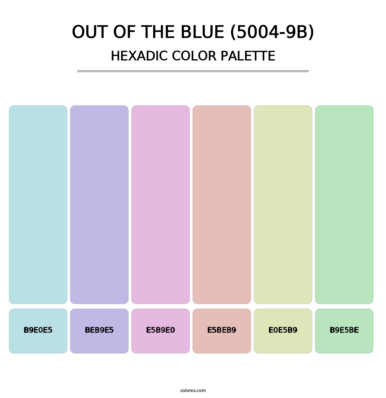 Out of the Blue (5004-9B) - Hexadic Color Palette