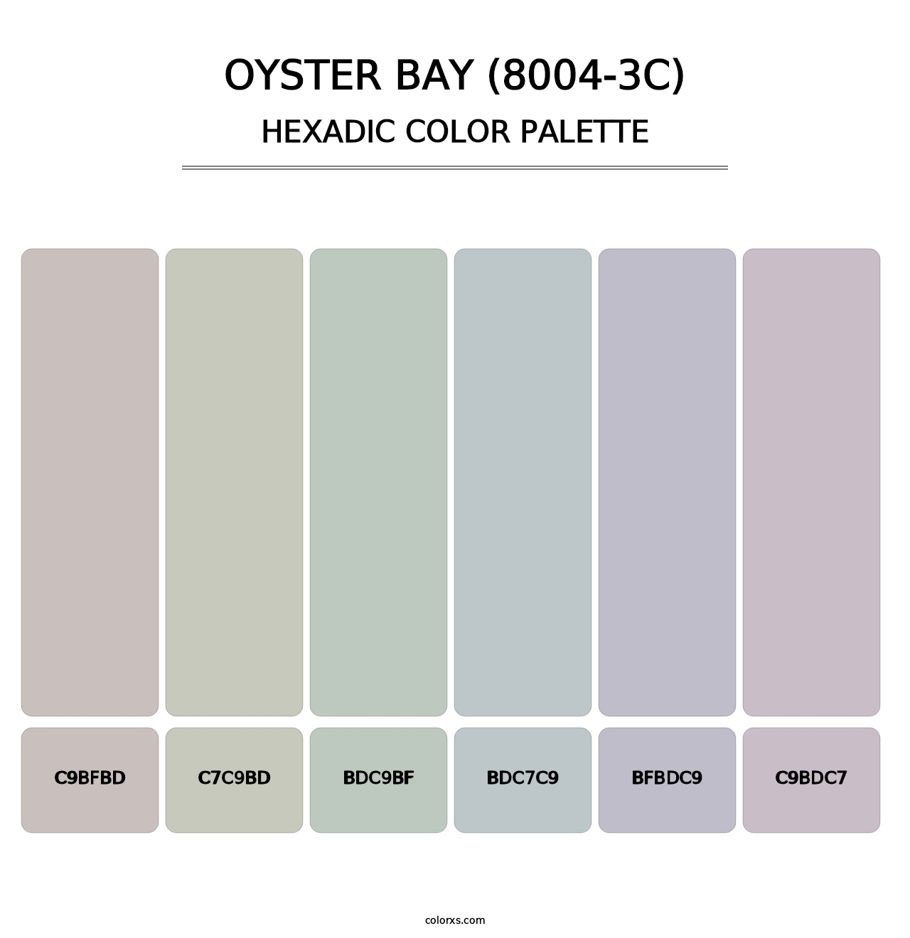 Oyster Bay (8004-3C) - Hexadic Color Palette