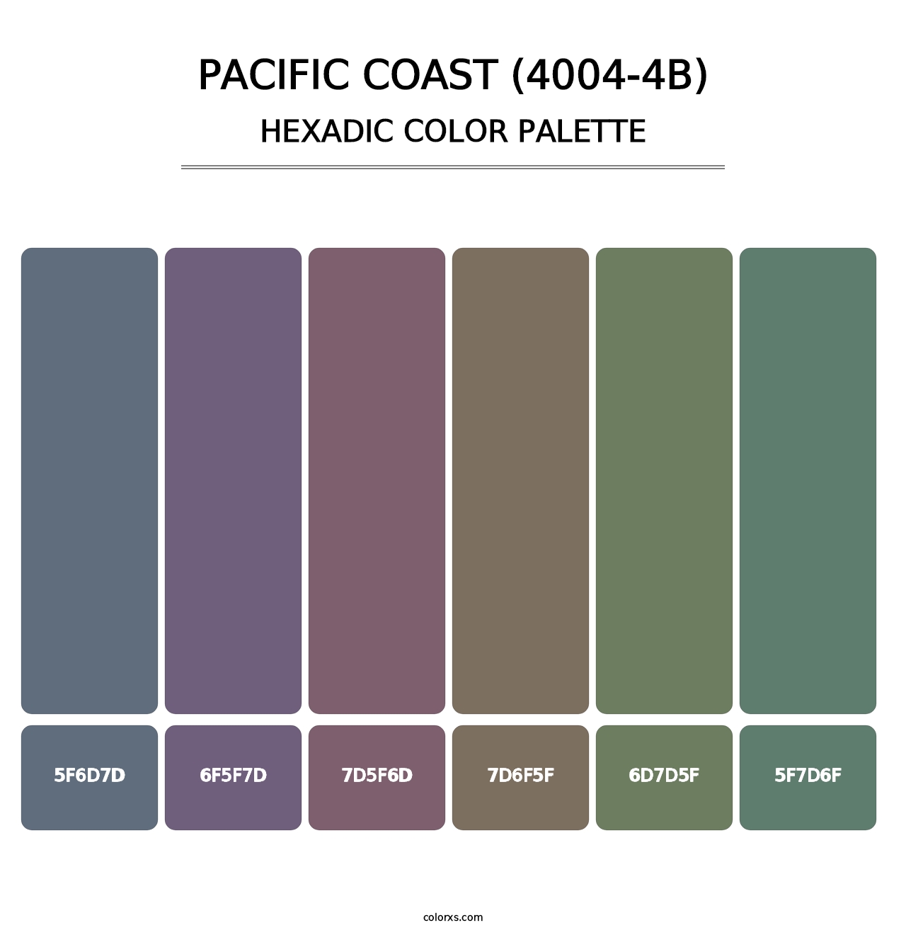 Pacific Coast (4004-4B) - Hexadic Color Palette