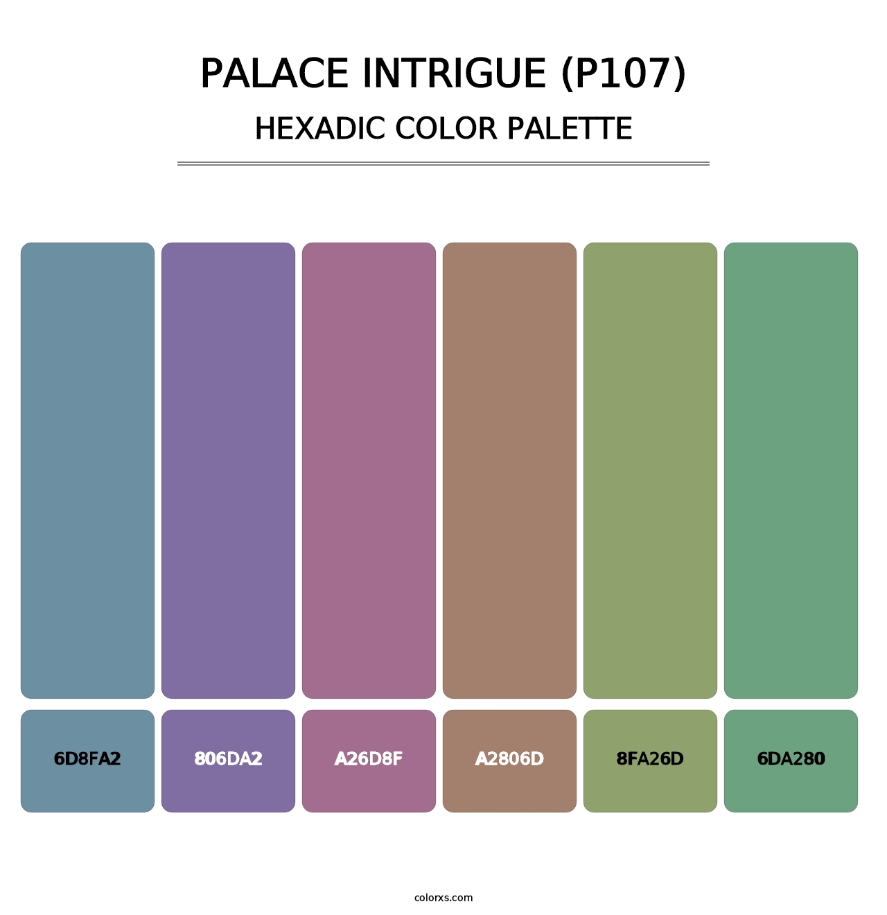 Palace Intrigue (P107) - Hexadic Color Palette