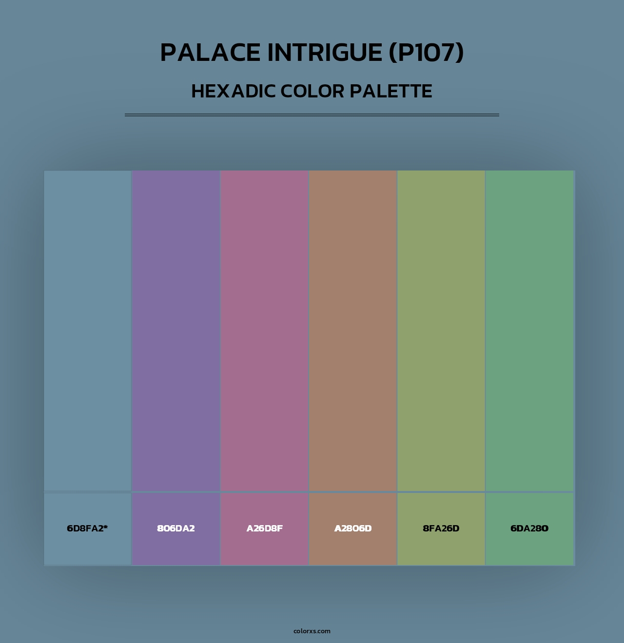 Palace Intrigue (P107) - Hexadic Color Palette
