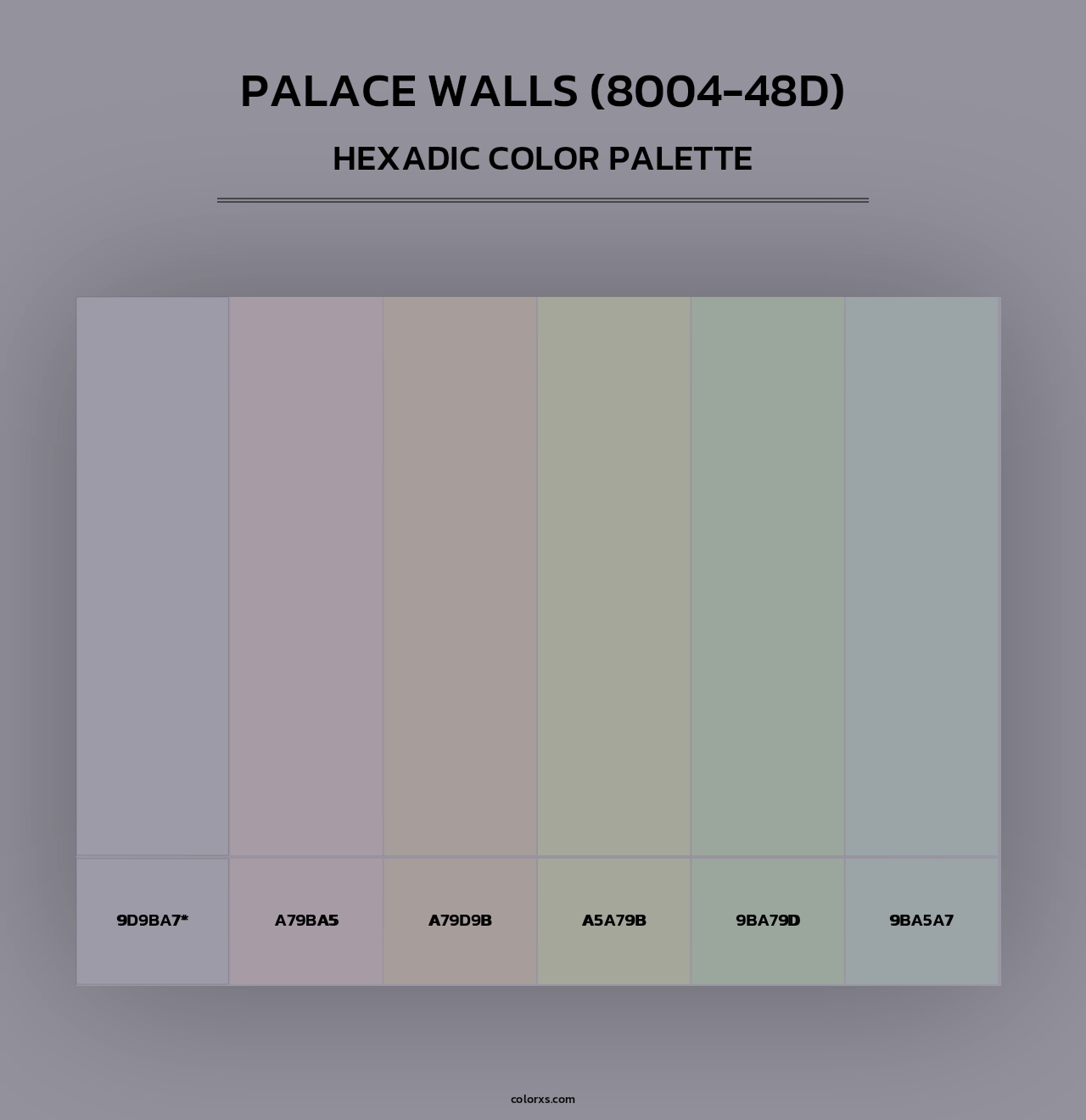 Palace Walls (8004-48D) - Hexadic Color Palette