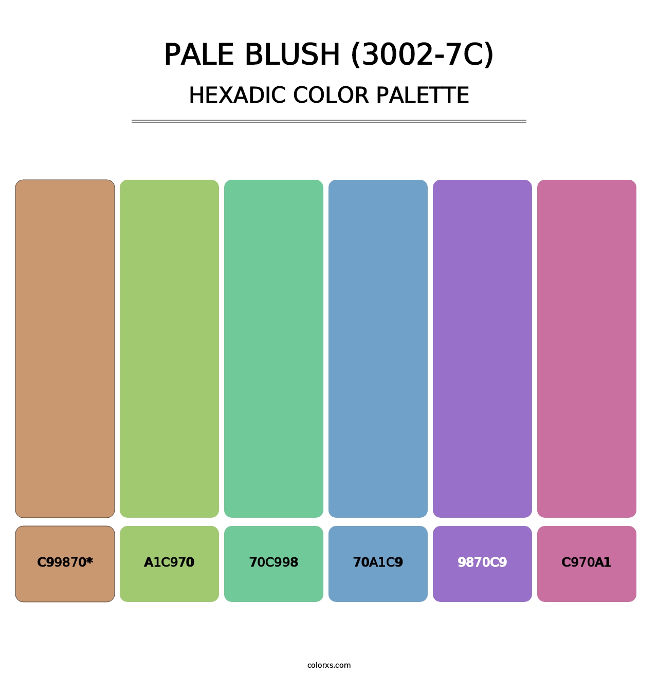 Pale Blush (3002-7C) - Hexadic Color Palette