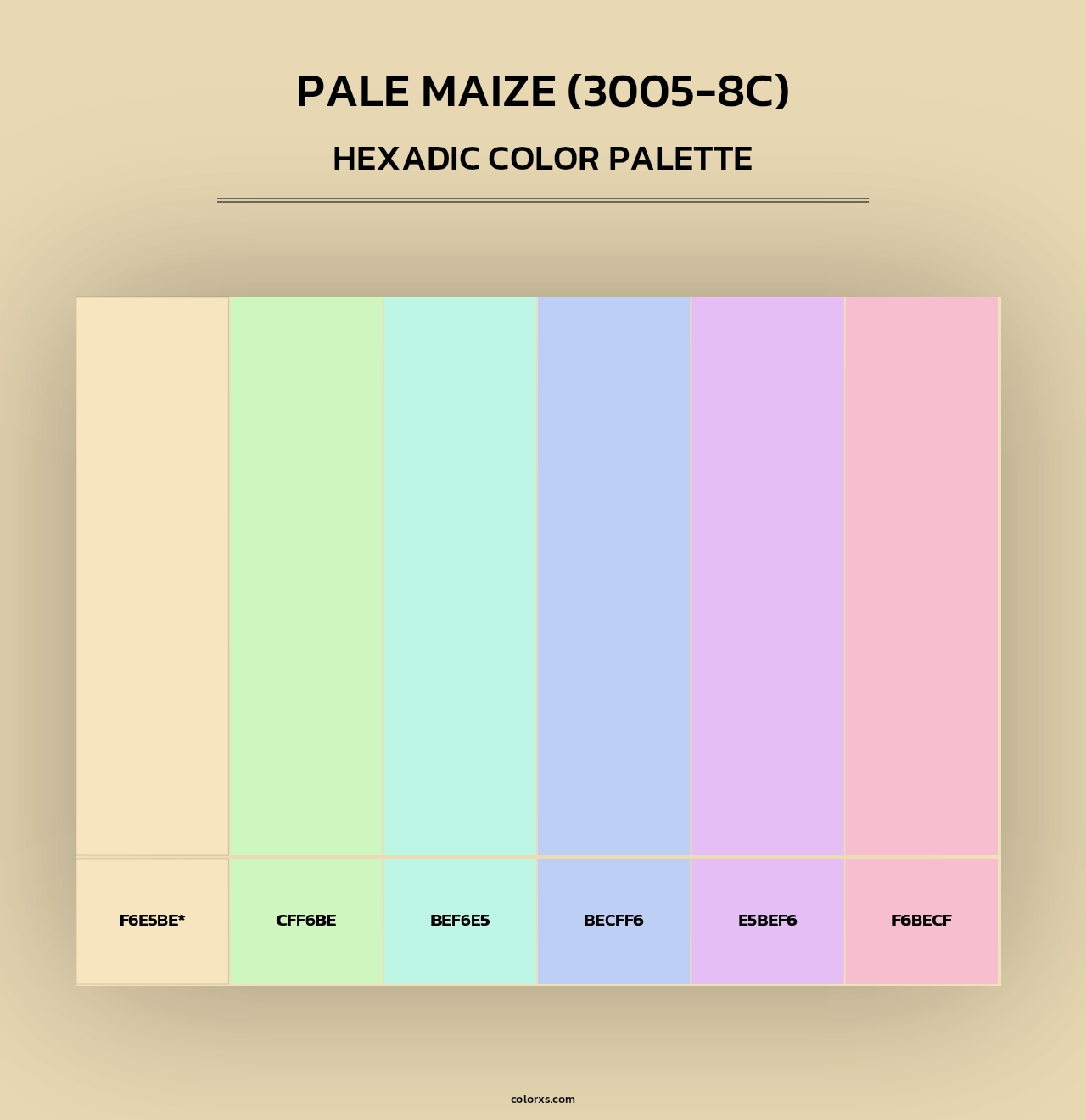 Pale Maize (3005-8C) - Hexadic Color Palette