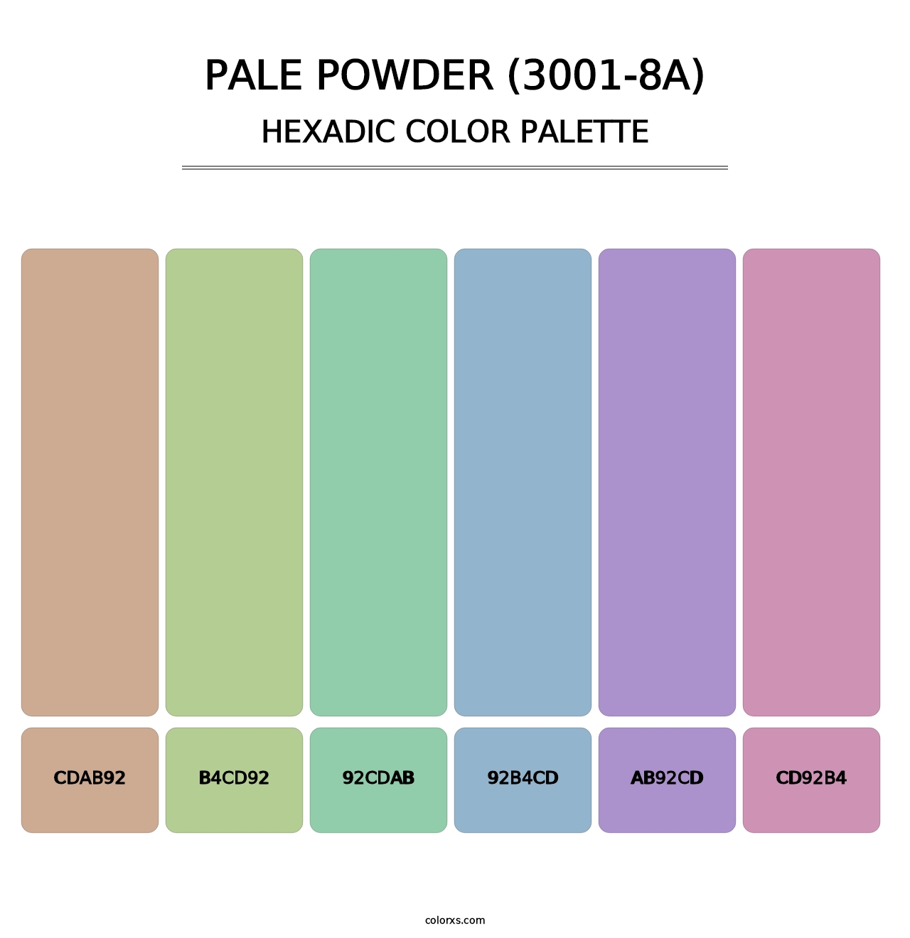 Pale Powder (3001-8A) - Hexadic Color Palette