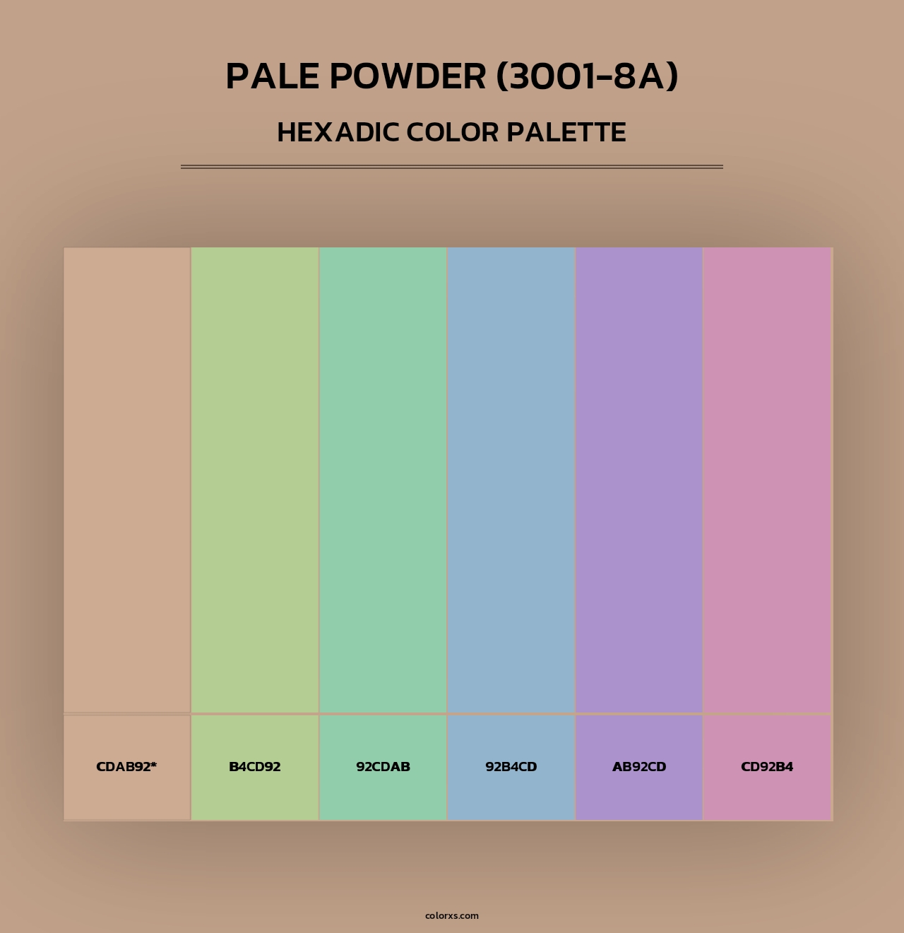 Pale Powder (3001-8A) - Hexadic Color Palette
