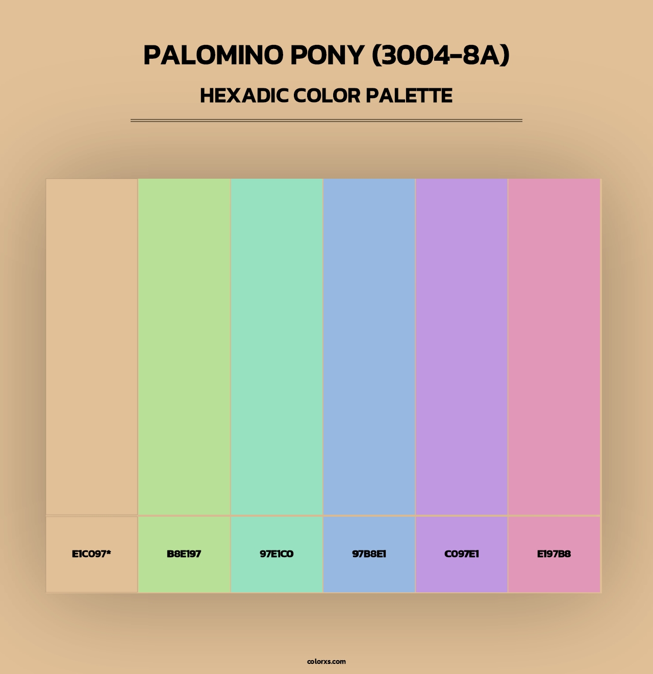 Palomino Pony (3004-8A) - Hexadic Color Palette