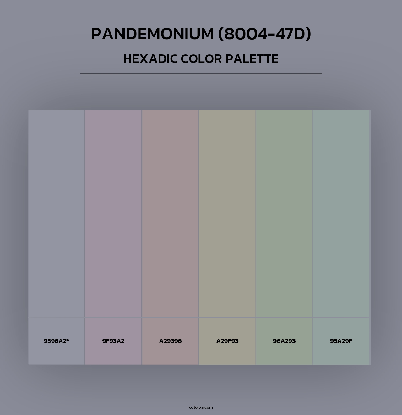 Pandemonium (8004-47D) - Hexadic Color Palette
