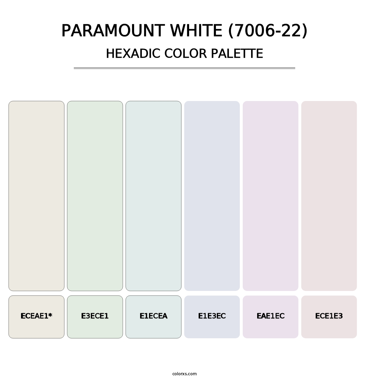 Paramount White (7006-22) - Hexadic Color Palette