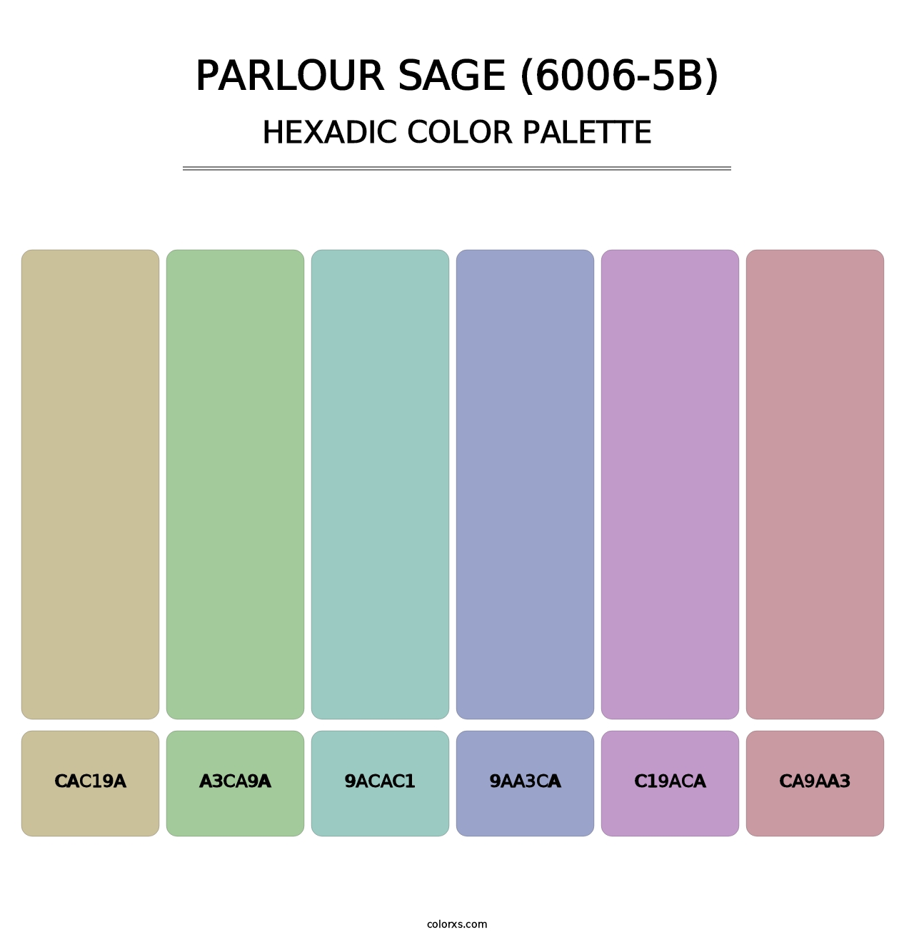 Parlour Sage (6006-5B) - Hexadic Color Palette