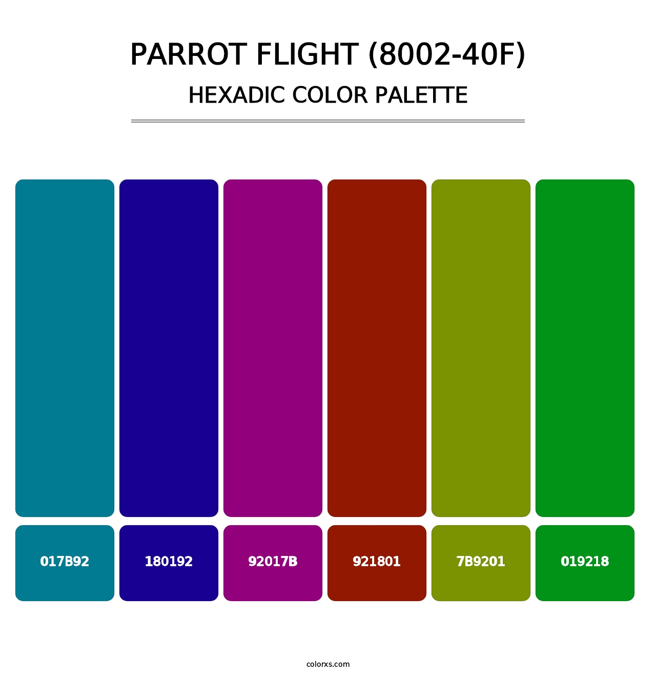 Parrot Flight (8002-40F) - Hexadic Color Palette